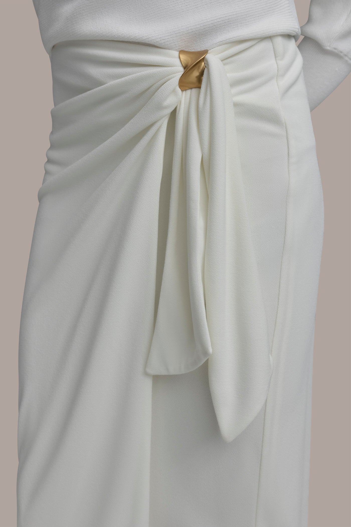 GATHERED WAIST WITH HARDWARE SKIRT VIEW 4 | Suits and Separates GATHERED WAIST WITH HARDWARE SKIRT VIEW 4 | Suits and Separates