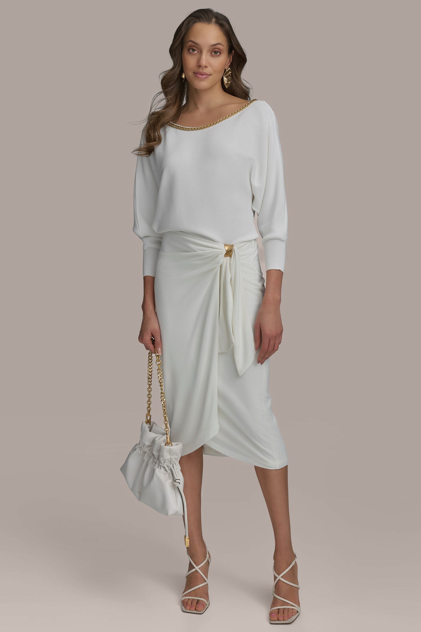GATHERED WAIST WITH HARDWARE SKIRT VIEW 5 | Suits and Separates GATHERED WAIST WITH HARDWARE SKIRT VIEW 5 | Suits and Separates