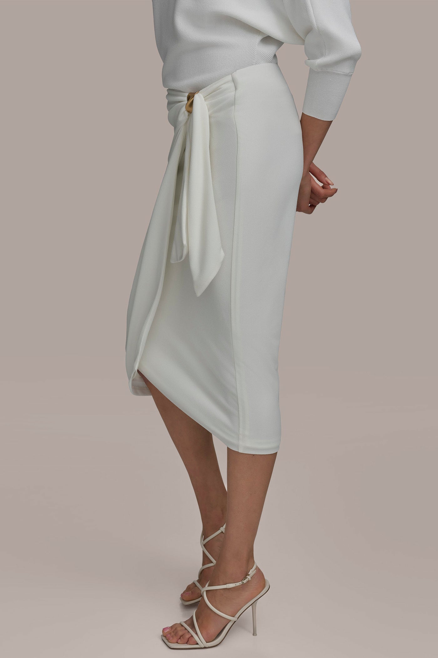 GATHERED WAIST WITH HARDWARE SKIRT VIEW 3 | Suits and Separates GATHERED WAIST WITH HARDWARE SKIRT VIEW 3 | Suits and Separates
