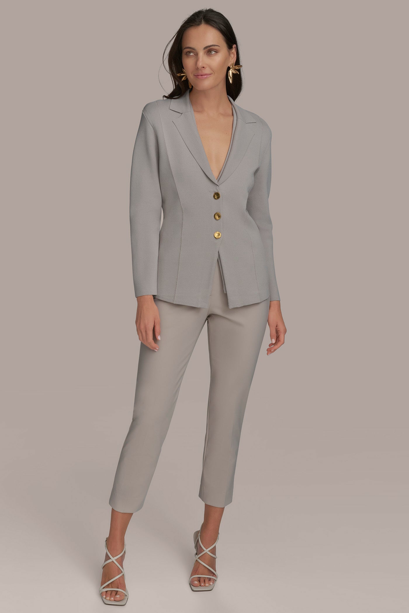 LONG SLEEVE BUTTON UP SWEATER JACKET VIEW 6 | Suits and Separates LONG SLEEVE BUTTON UP SWEATER JACKET VIEW 6 | Suits and Separates