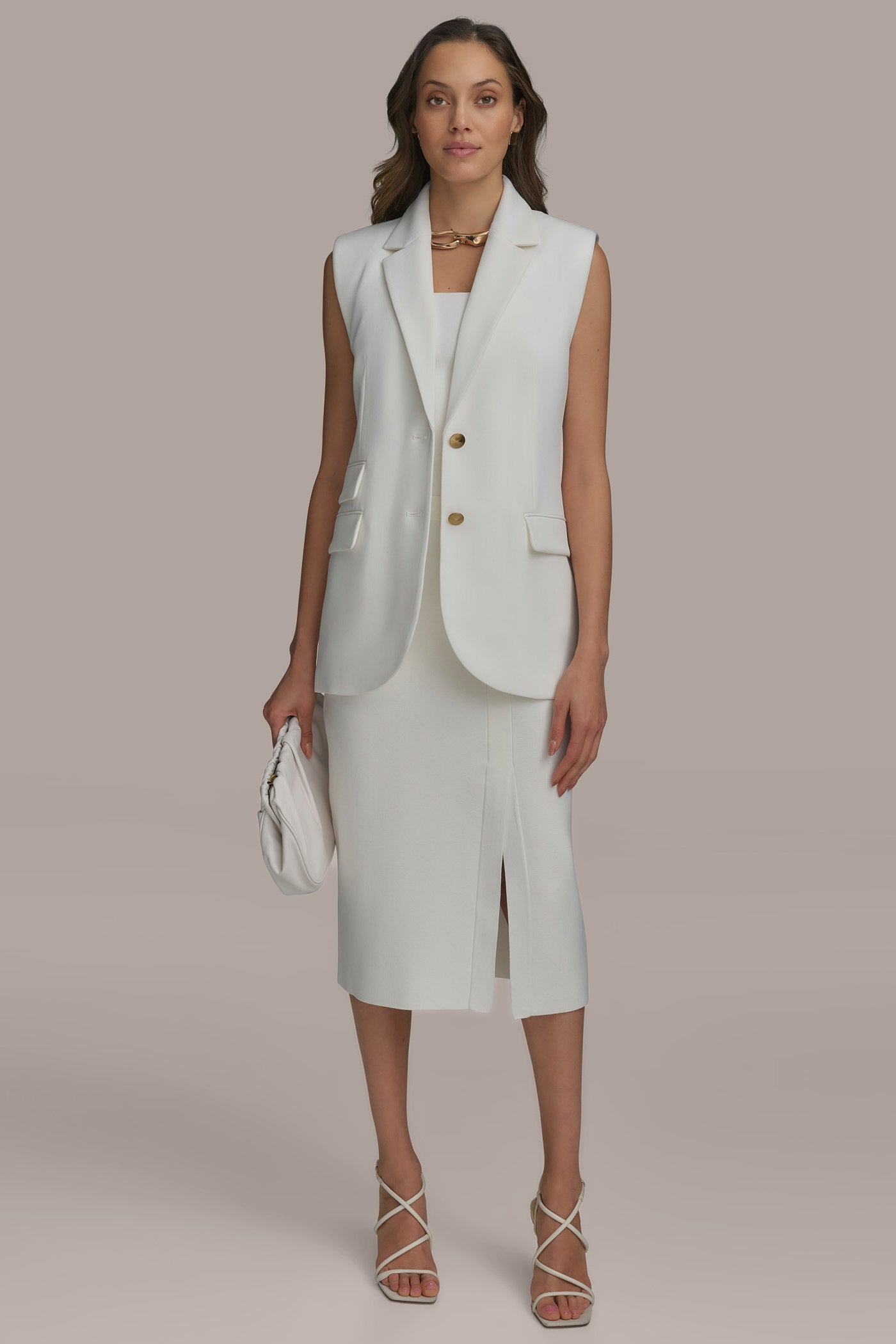 BUTTON VEST WITH POCKET DETAIL VIEW 6 | Suits and Separates BUTTON VEST WITH POCKET DETAIL VIEW 6 | Suits and Separates