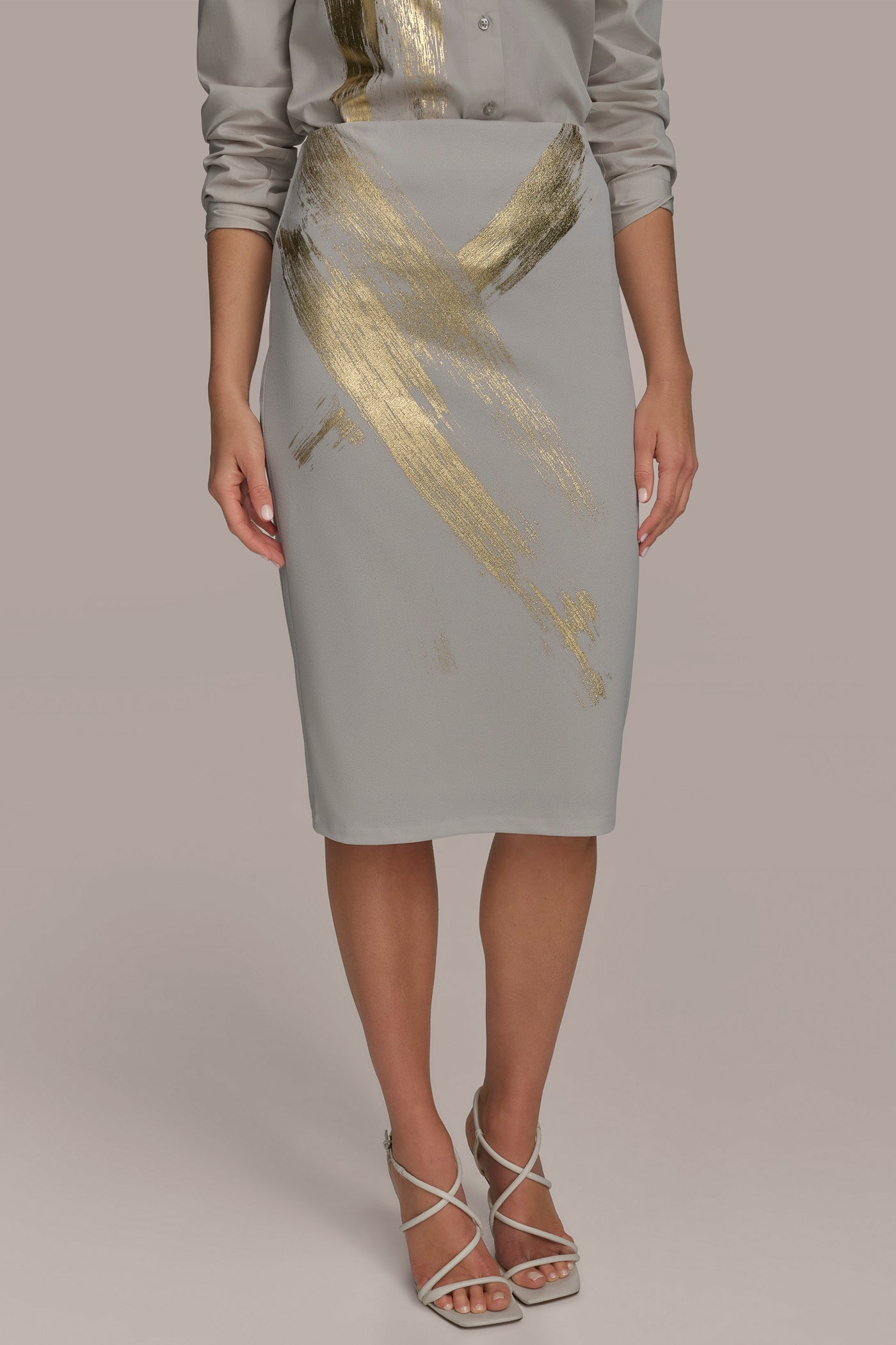 KNIT SKIRT WITH BRUSHSTROKE PRINT | View 1 | Skirts KNIT SKIRT WITH BRUSHSTROKE PRINT | View 1 | Skirts