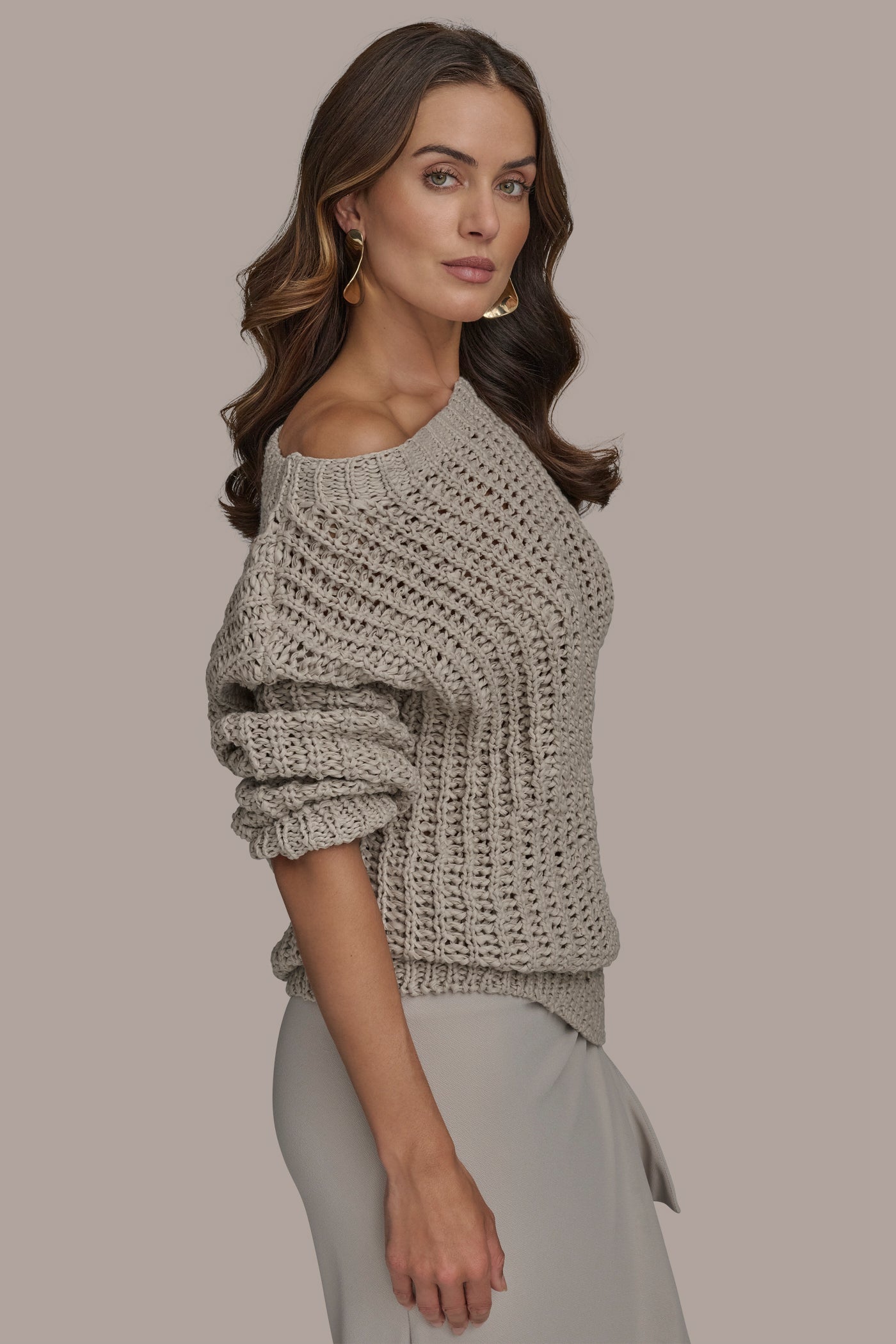 LONG SLEEVE OPEN STITCH DOLMAN VIEW 3 | New clothing LONG SLEEVE OPEN STITCH DOLMAN VIEW 3 | New clothing