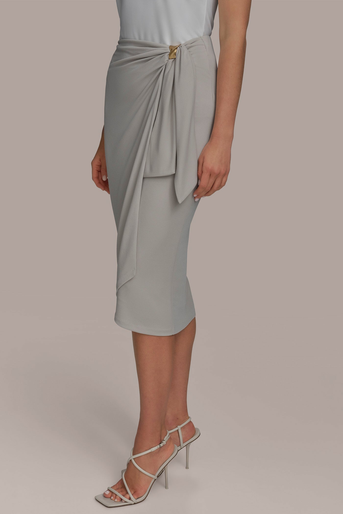 GATHERED WAIST WITH HARDWARE SKIRT VIEW 3 | Suits and Separates GATHERED WAIST WITH HARDWARE SKIRT VIEW 3 | Suits and Separates