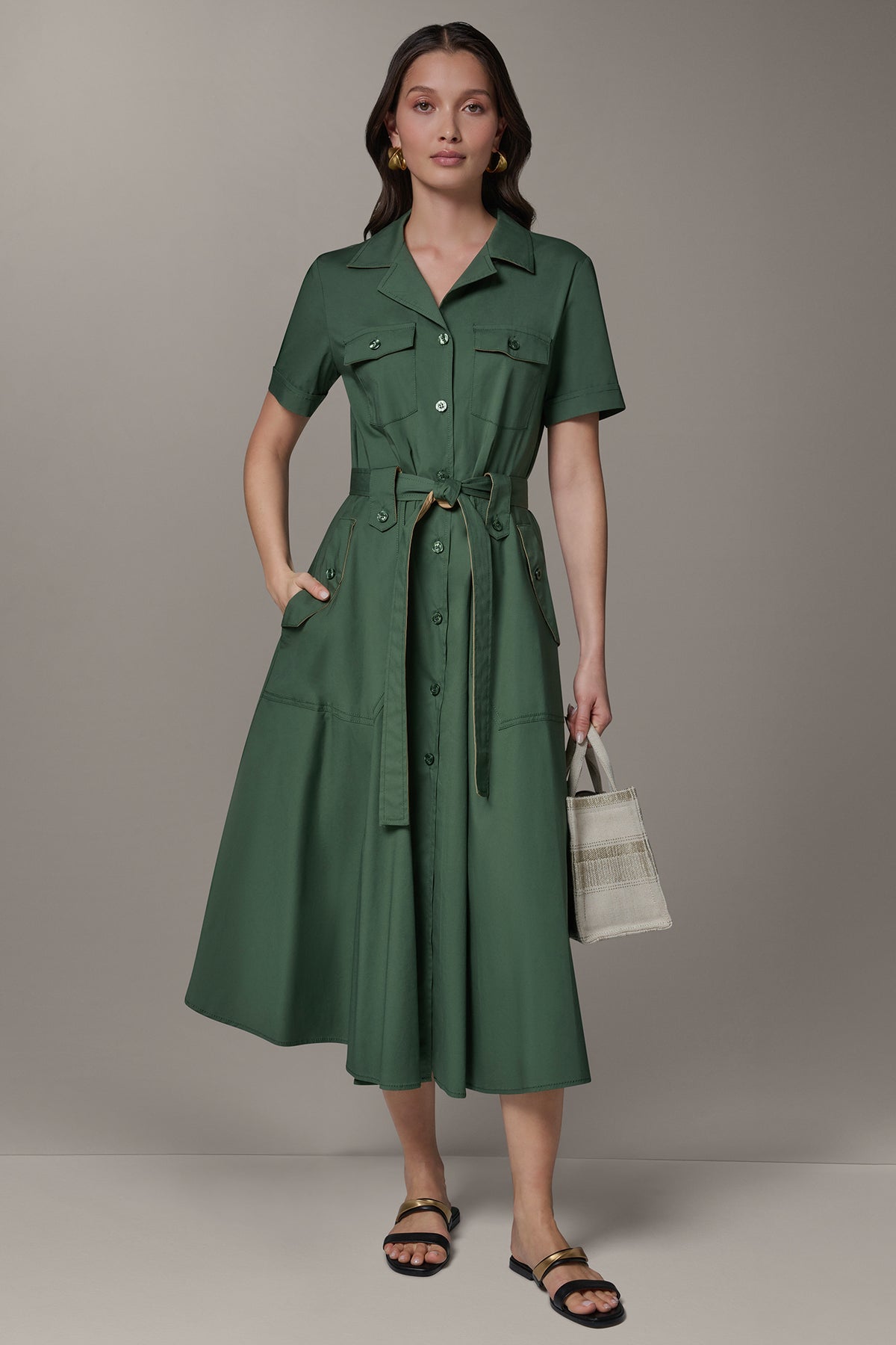 donna karan new york women's v-neck belted short-sleeve midi dress Donna Karan New York Women's V-Neck Belted Sheath Midi Dress