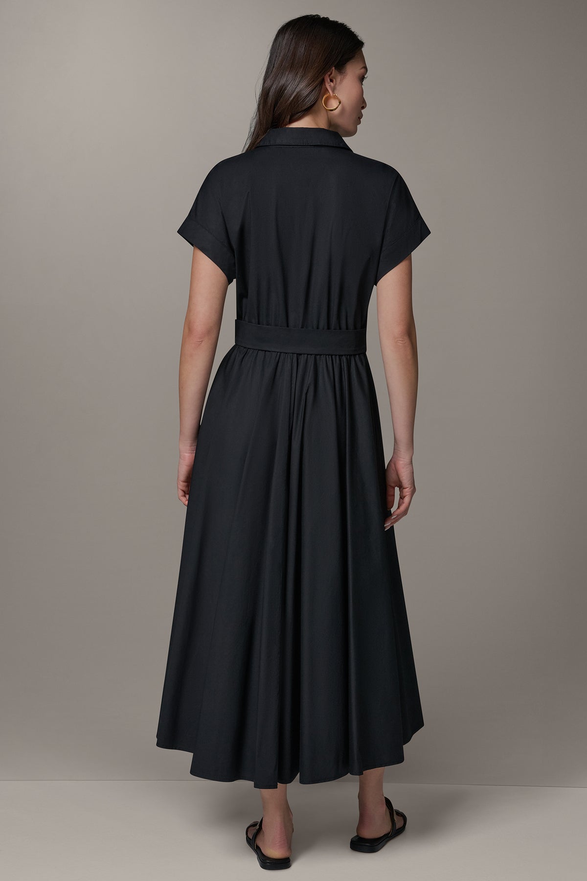Donna Karan Maxi Shirt Dress - Black