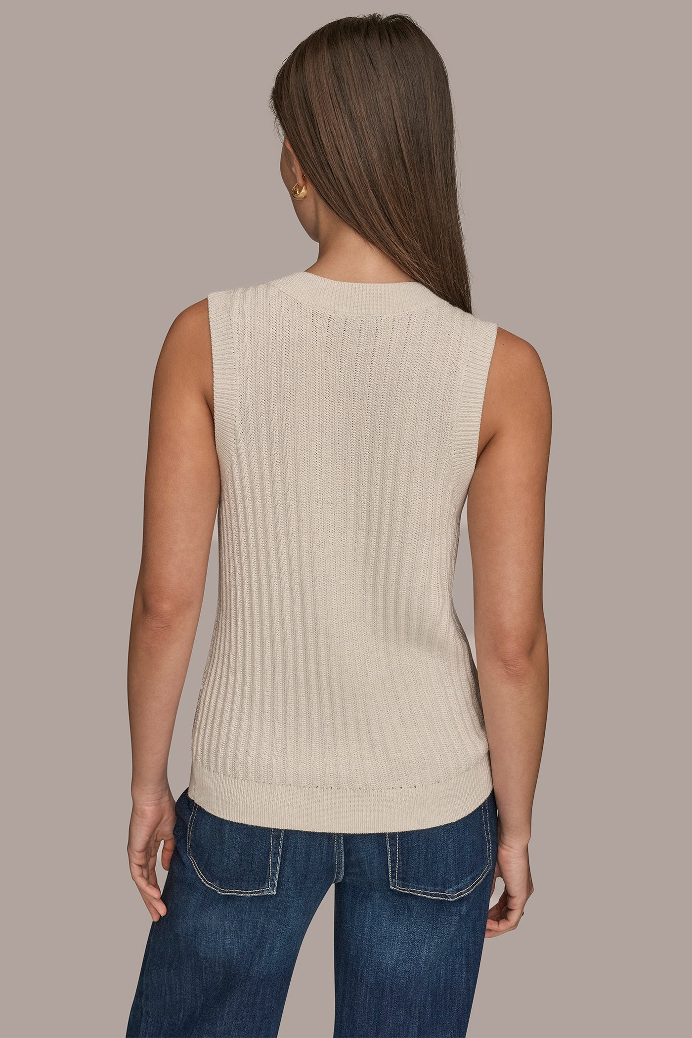 SLEEVELESS V-NECK SWEATER VEST | View 2 SLEEVELESS V-NECK SWEATER VEST | View 2
