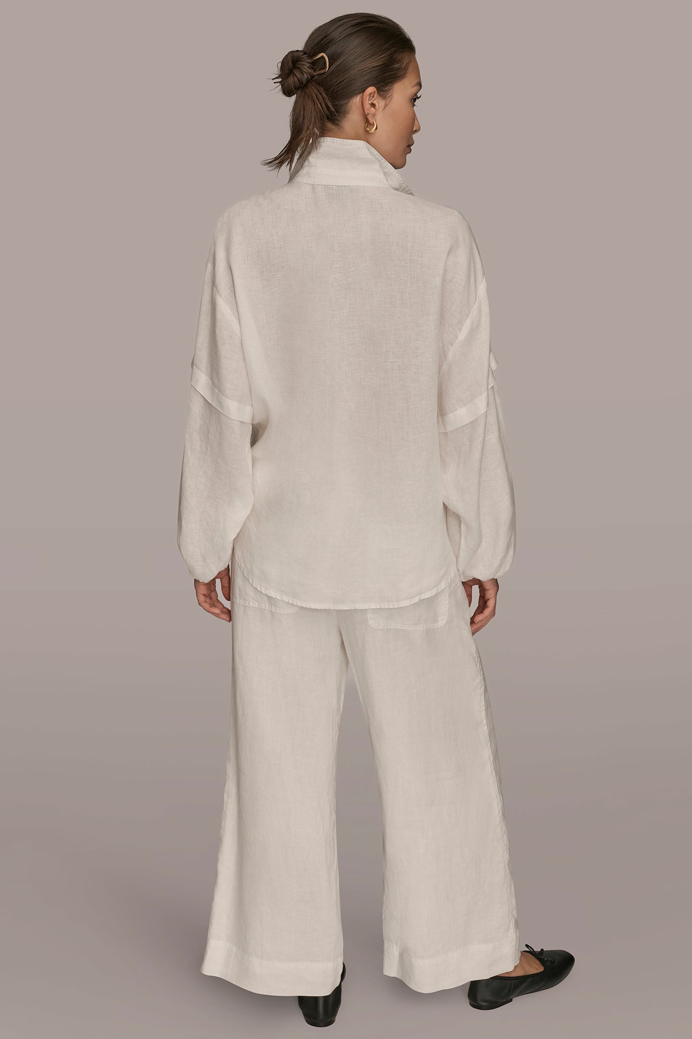 LONG BLOUSON SLEEVE BUTTON ADJUSTABLE TIE SHIRT VIEW 7 LONG BLOUSON SLEEVE BUTTON ADJUSTABLE TIE SHIRT VIEW 7
