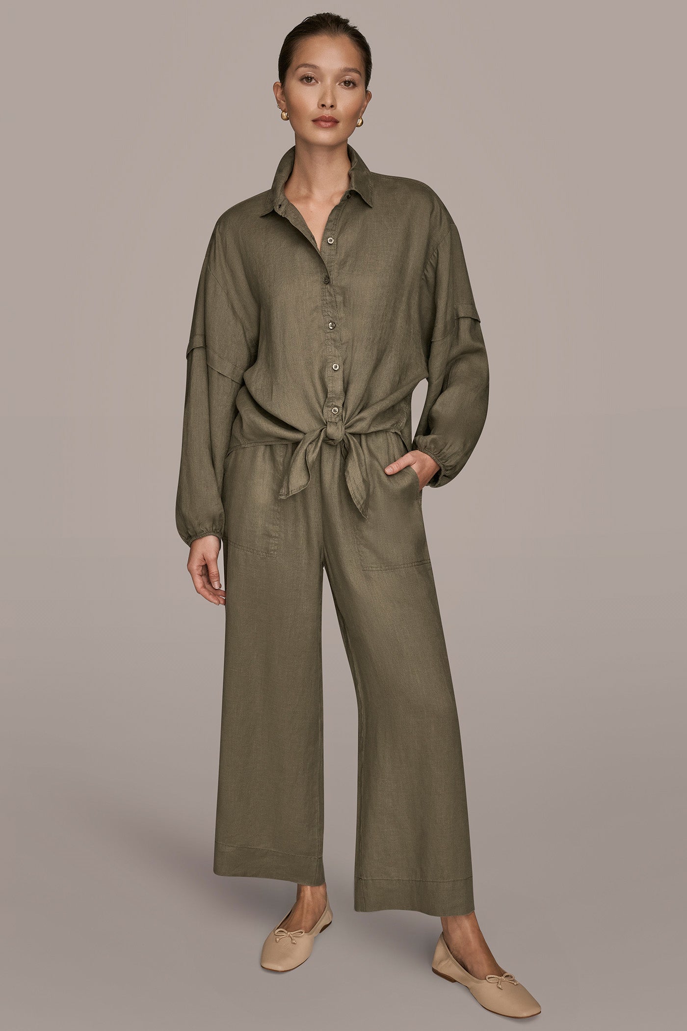 LONG BLOUSON SLEEVE BUTTON SHIRT VIEW 6 | Donna Karan Weekend LONG BLOUSON SLEEVE BUTTON SHIRT VIEW 6 | Donna Karan Weekend