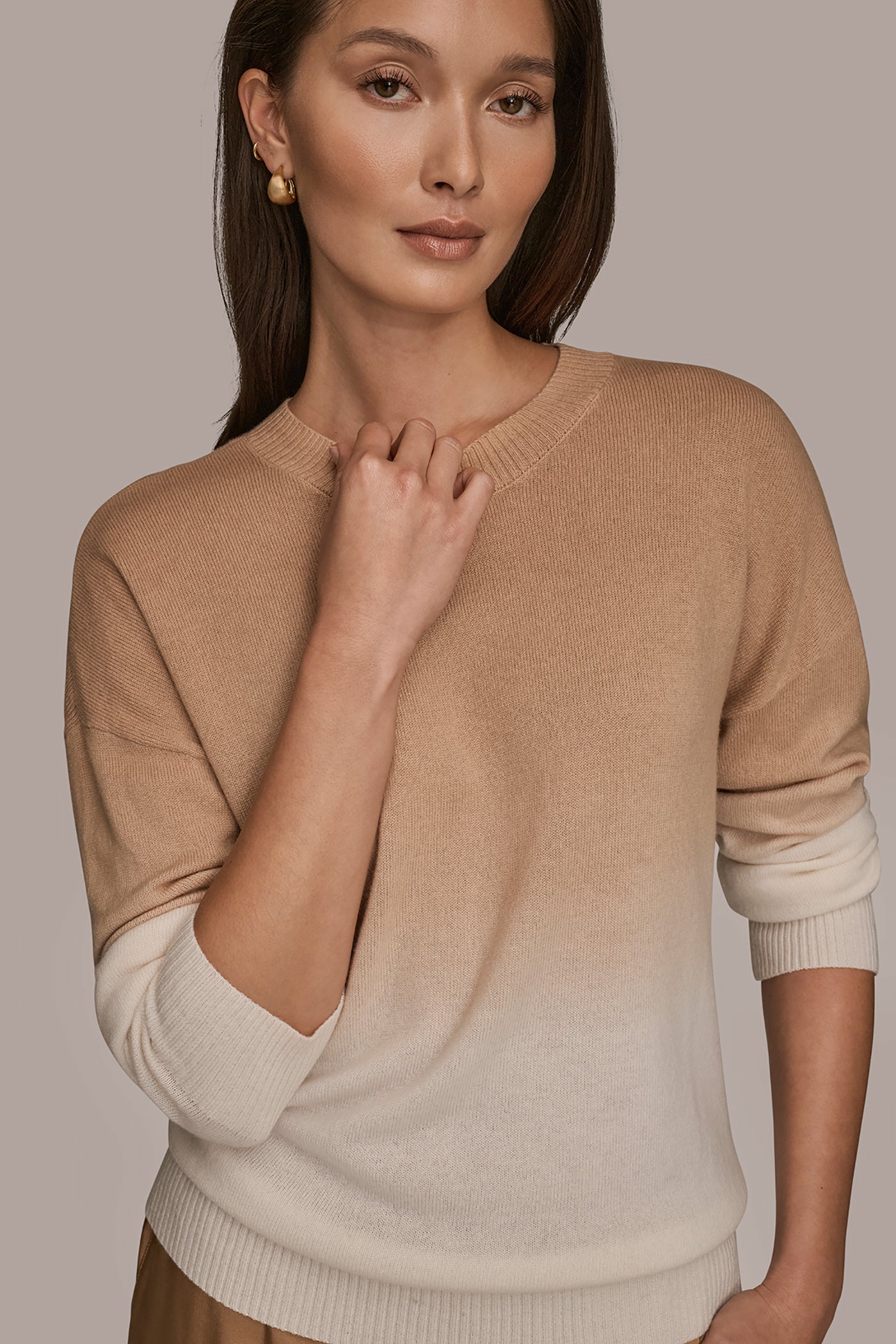 LONG SLEEVE CREW NECK PULLOVER WITH DIP DYE VIEW 4 | Tops & Sweaters LONG SLEEVE CREW NECK PULLOVER WITH DIP DYE VIEW 4 | Tops & Sweaters