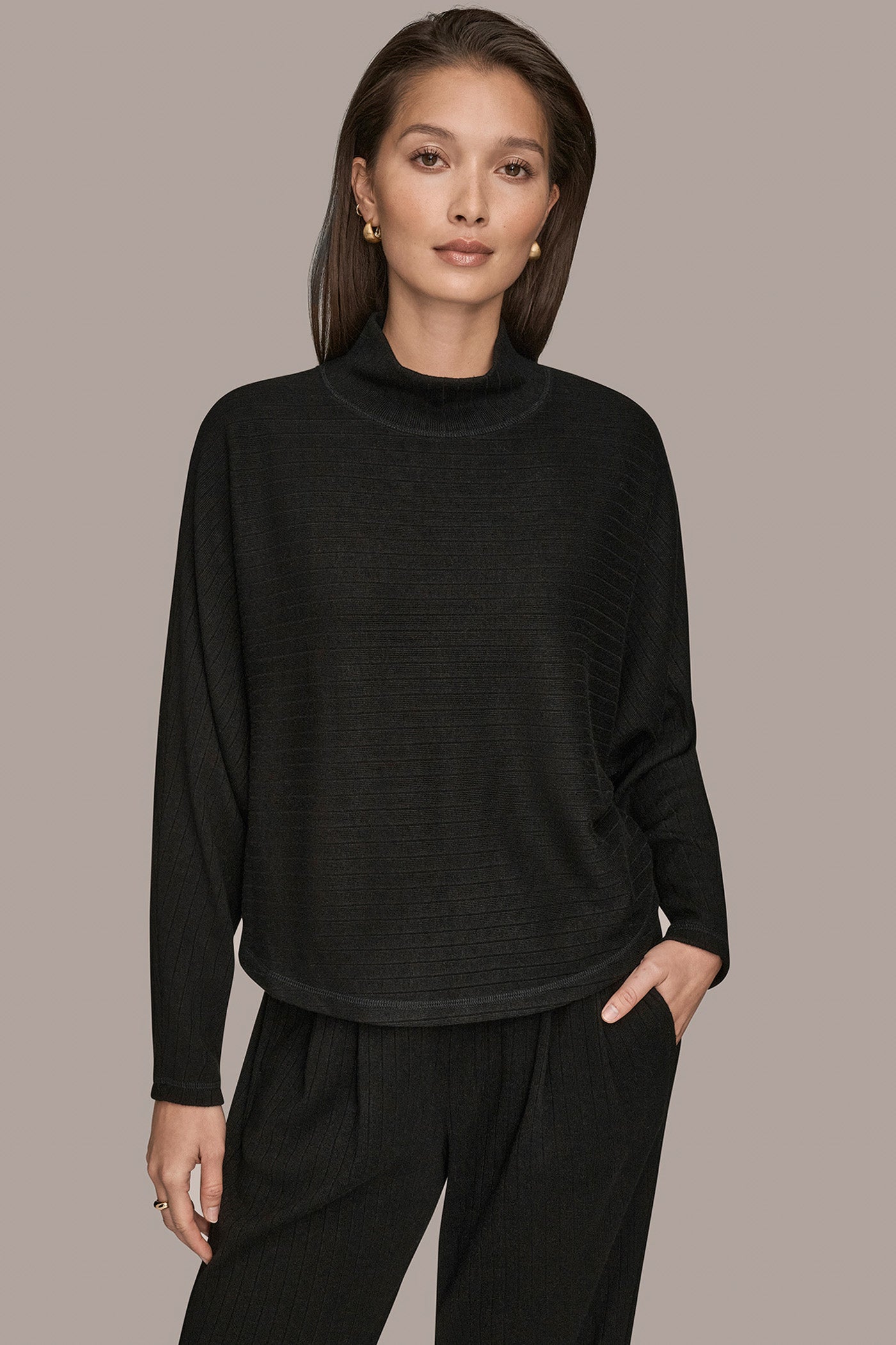 MOCK NECK LONG SLEEVE TOP | View 1 | Tops & Sweaters MOCK NECK LONG SLEEVE TOP | View 1 | Tops & Sweaters