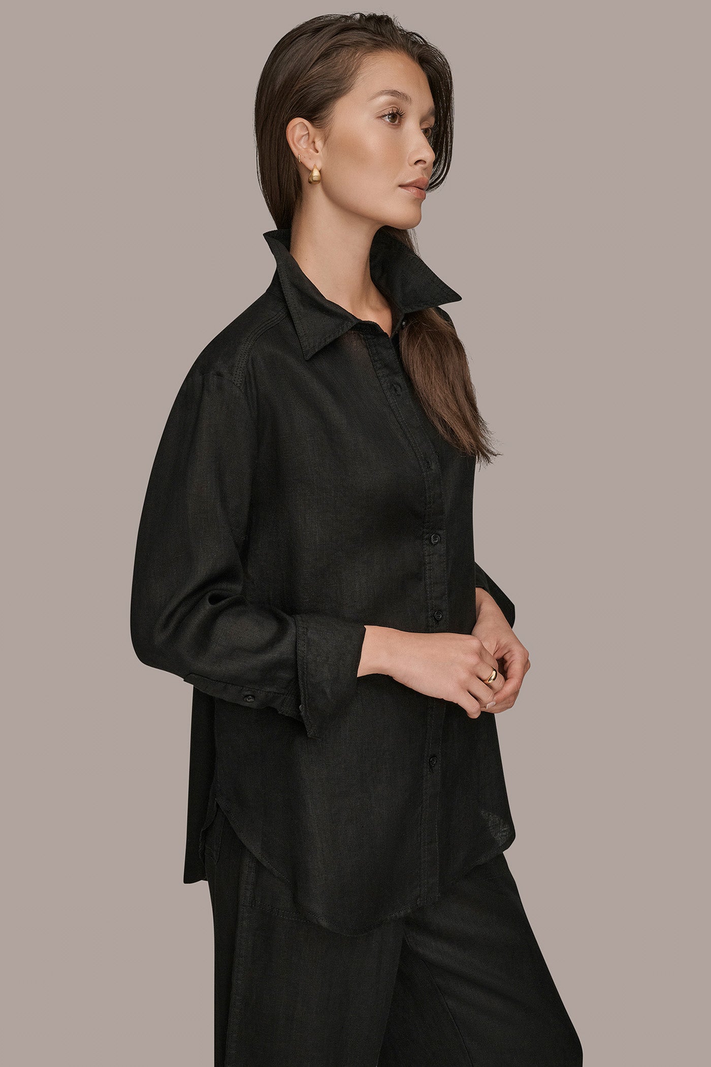 LONG SLEEVE BUTTON DOWN SHIRT VIEW 3 LONG SLEEVE BUTTON DOWN SHIRT VIEW 3