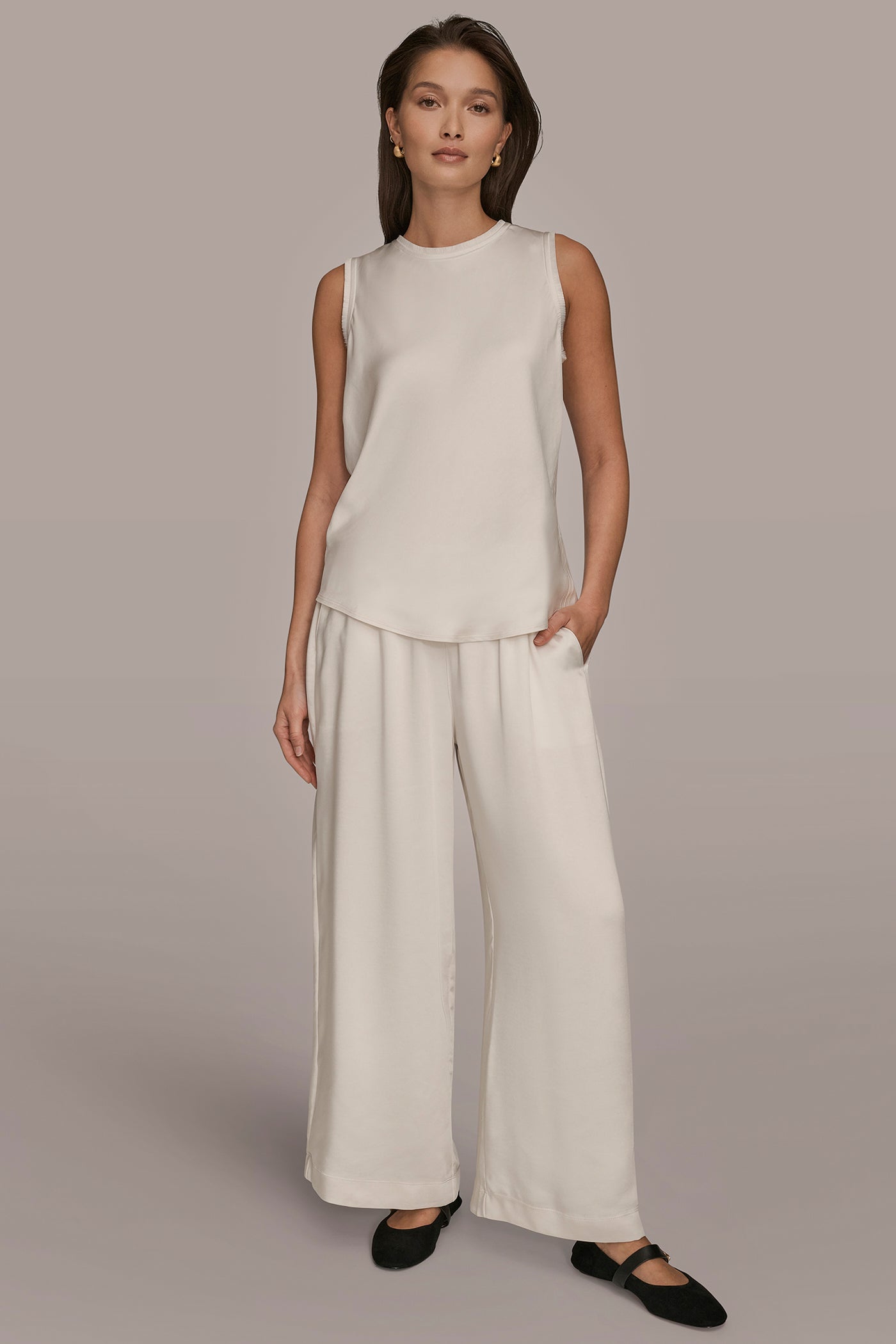 SLEEVELESS FRINGE TRIM BLOUSE VIEW 7 SLEEVELESS FRINGE TRIM BLOUSE VIEW 7