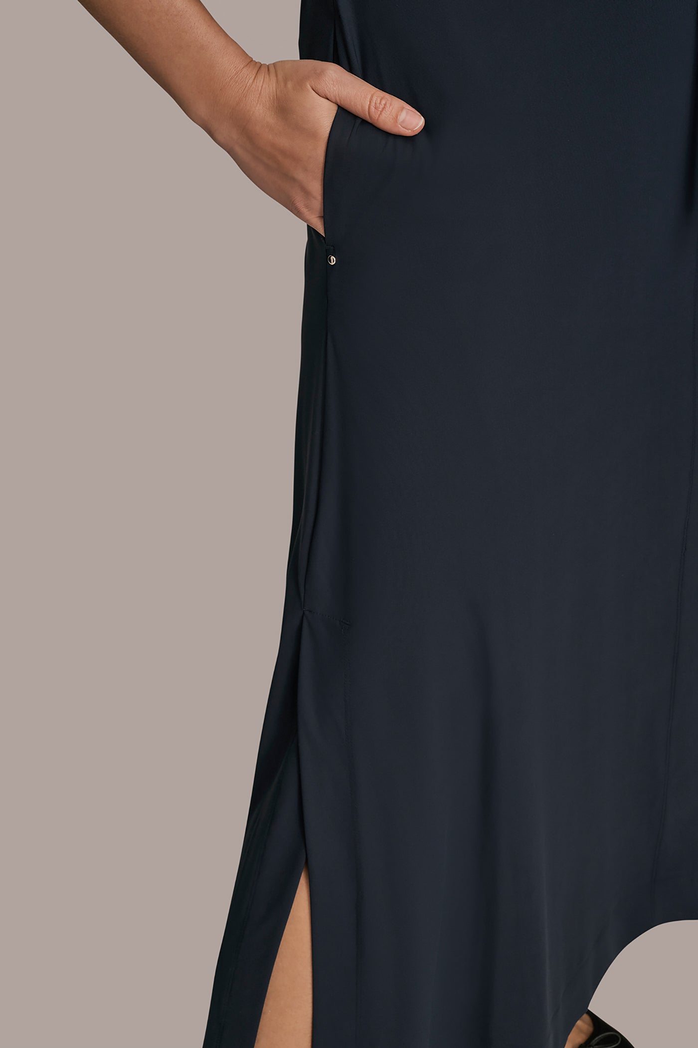 ELBOW SLEEVE TIE WRAP DRESS VIEW 6 | Donna Karan Weekend ELBOW SLEEVE TIE WRAP DRESS VIEW 6 | Donna Karan Weekend