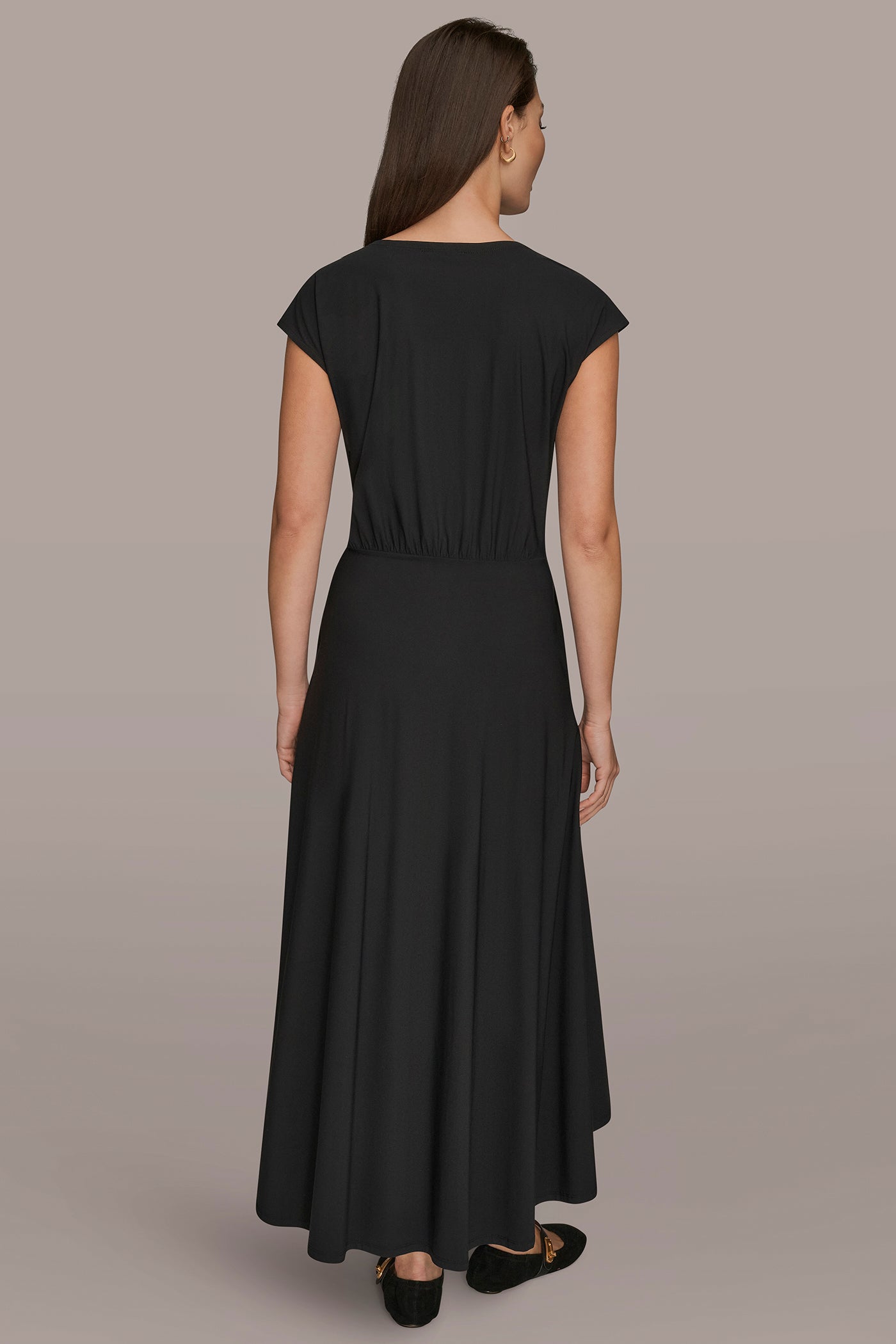 CAP SLEEVES FLARE DRESS | View 2 | Donna Karan Weekend CAP SLEEVES FLARE DRESS | View 2 | Donna Karan Weekend