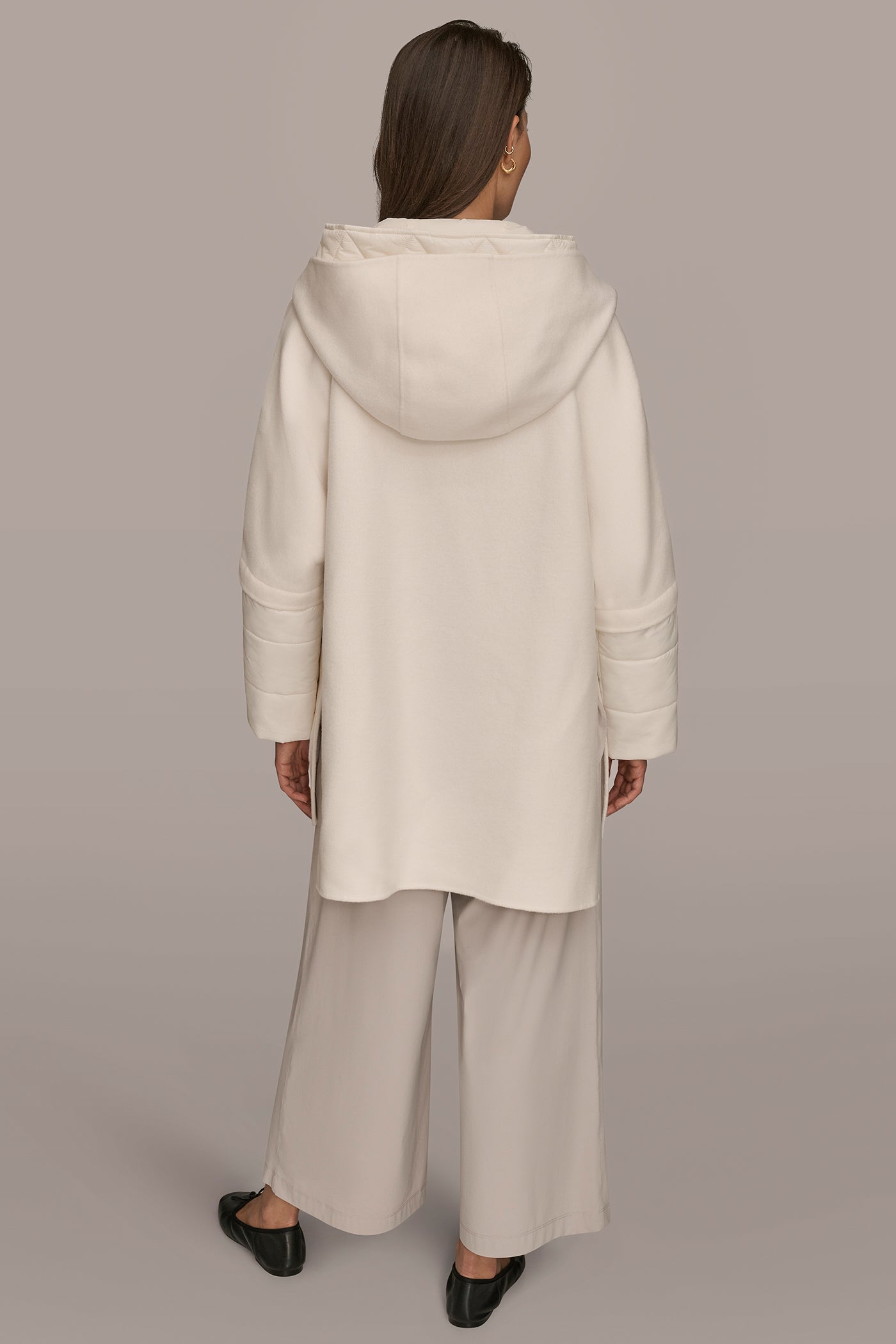 CAPE COAT WITH PUFFER SLEEVES | View 2 CAPE COAT WITH PUFFER SLEEVES | View 2