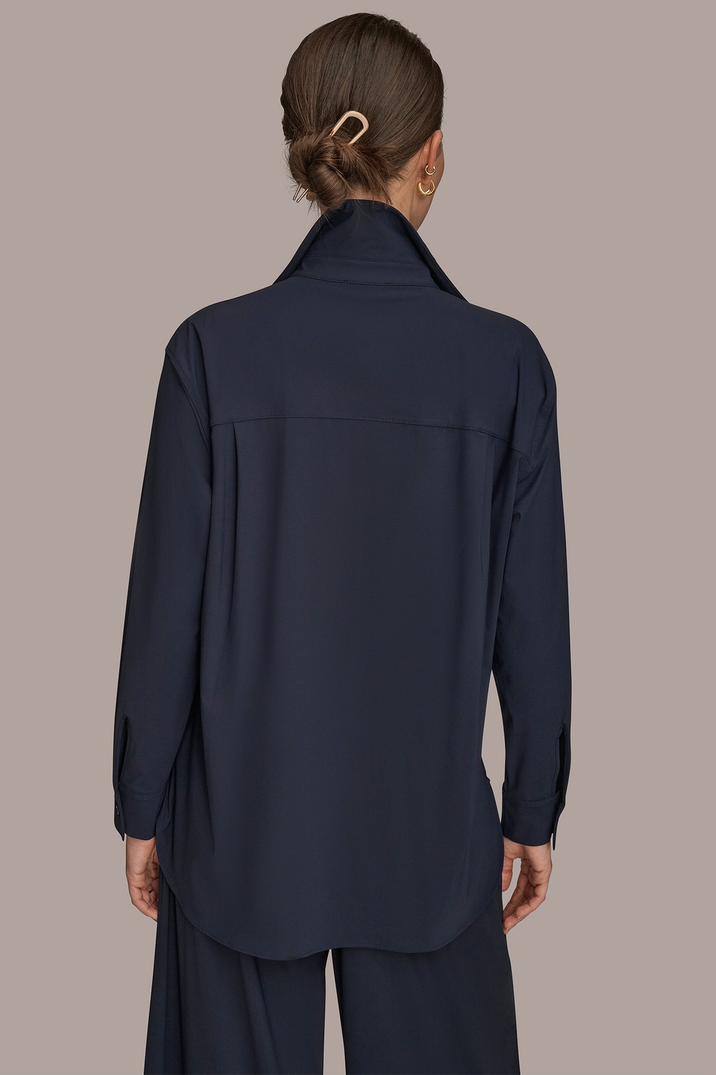 LONG SLEEVE BUTTON DOWN SHIRT | View 2 | Donna Karan Weekend LONG SLEEVE BUTTON DOWN SHIRT | View 2 | Donna Karan Weekend