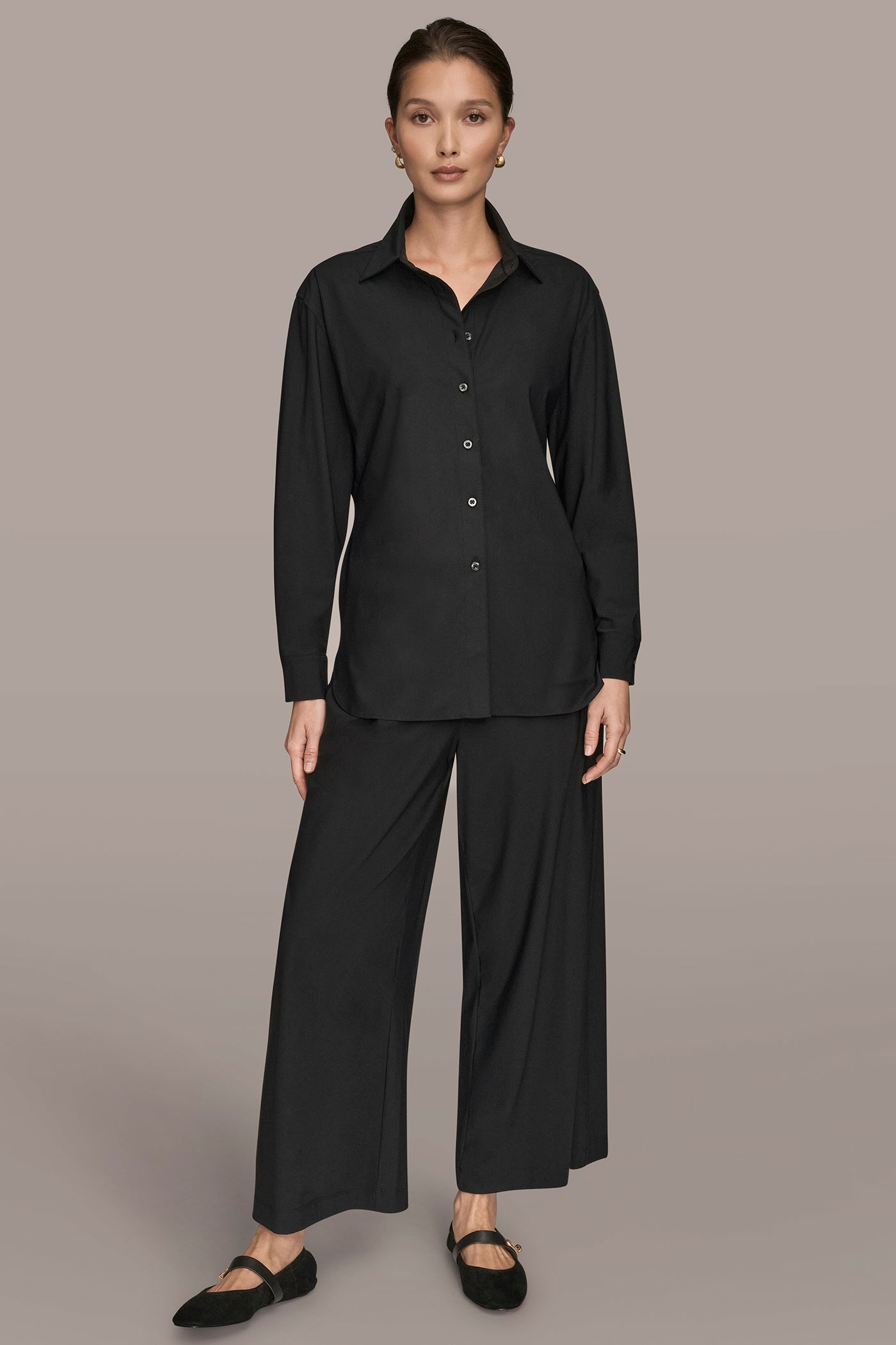 LONG SLEEVE BUTTON DOWN SHIRT VIEW 6 | Donna Karan Weekend LONG SLEEVE BUTTON DOWN SHIRT VIEW 6 | Donna Karan Weekend