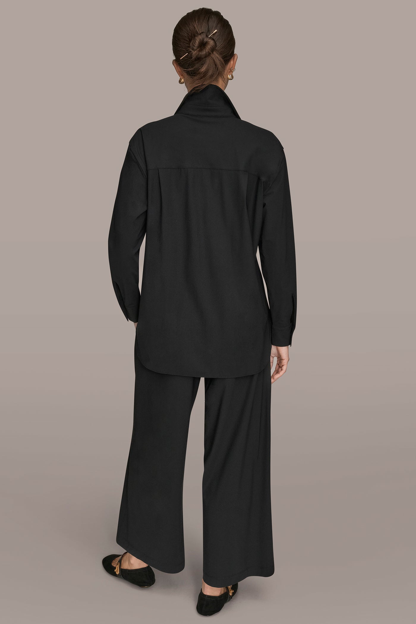 LONG SLEEVE BUTTON DOWN SHIRT VIEW 7 | Donna Karan Weekend LONG SLEEVE BUTTON DOWN SHIRT VIEW 7 | Donna Karan Weekend