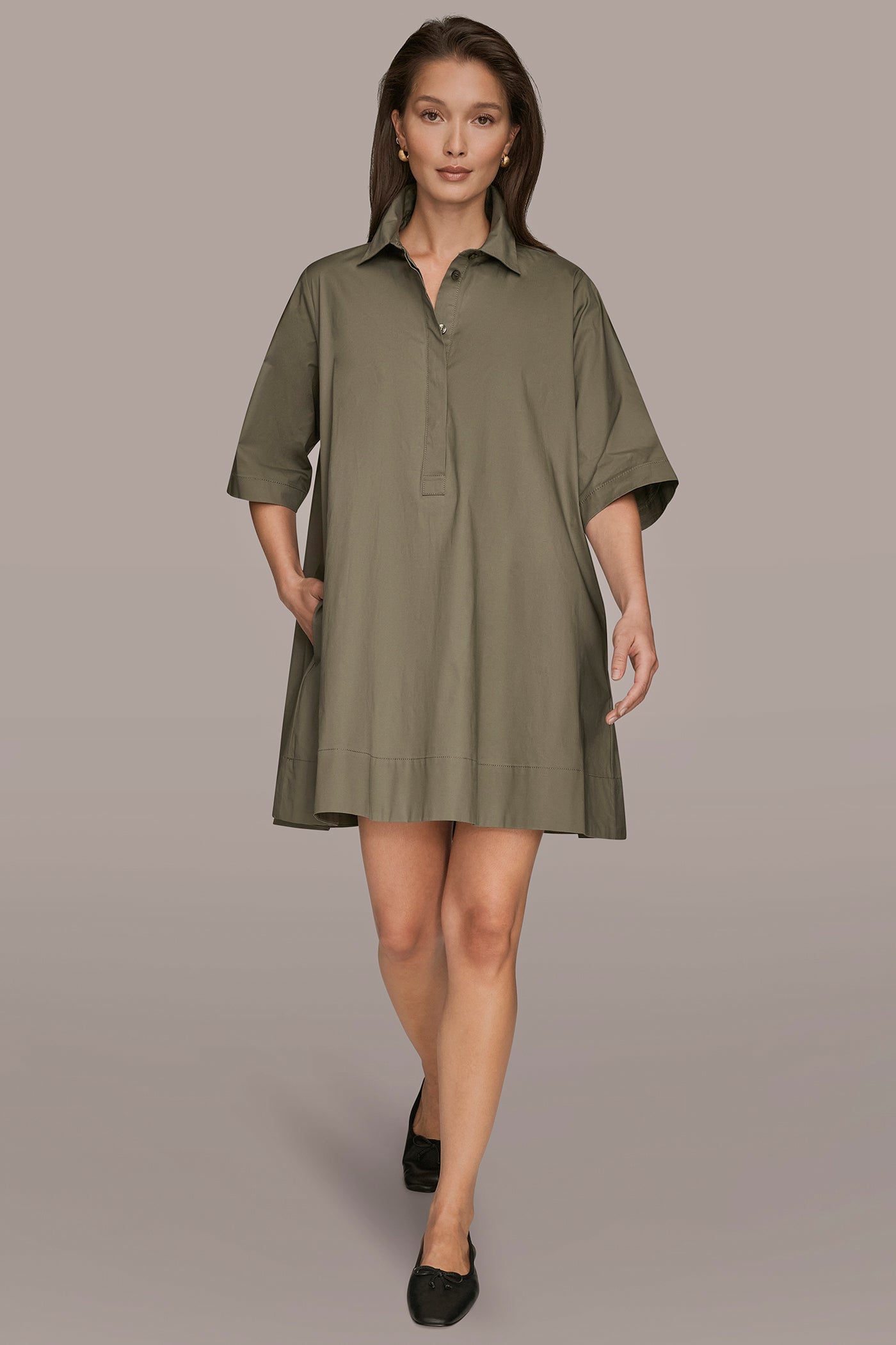 ELBOW SLEEVE SWING DRESS | View 1 | Dresses & Jumpsuits ELBOW SLEEVE SWING DRESS | View 1 | Dresses & Jumpsuits
