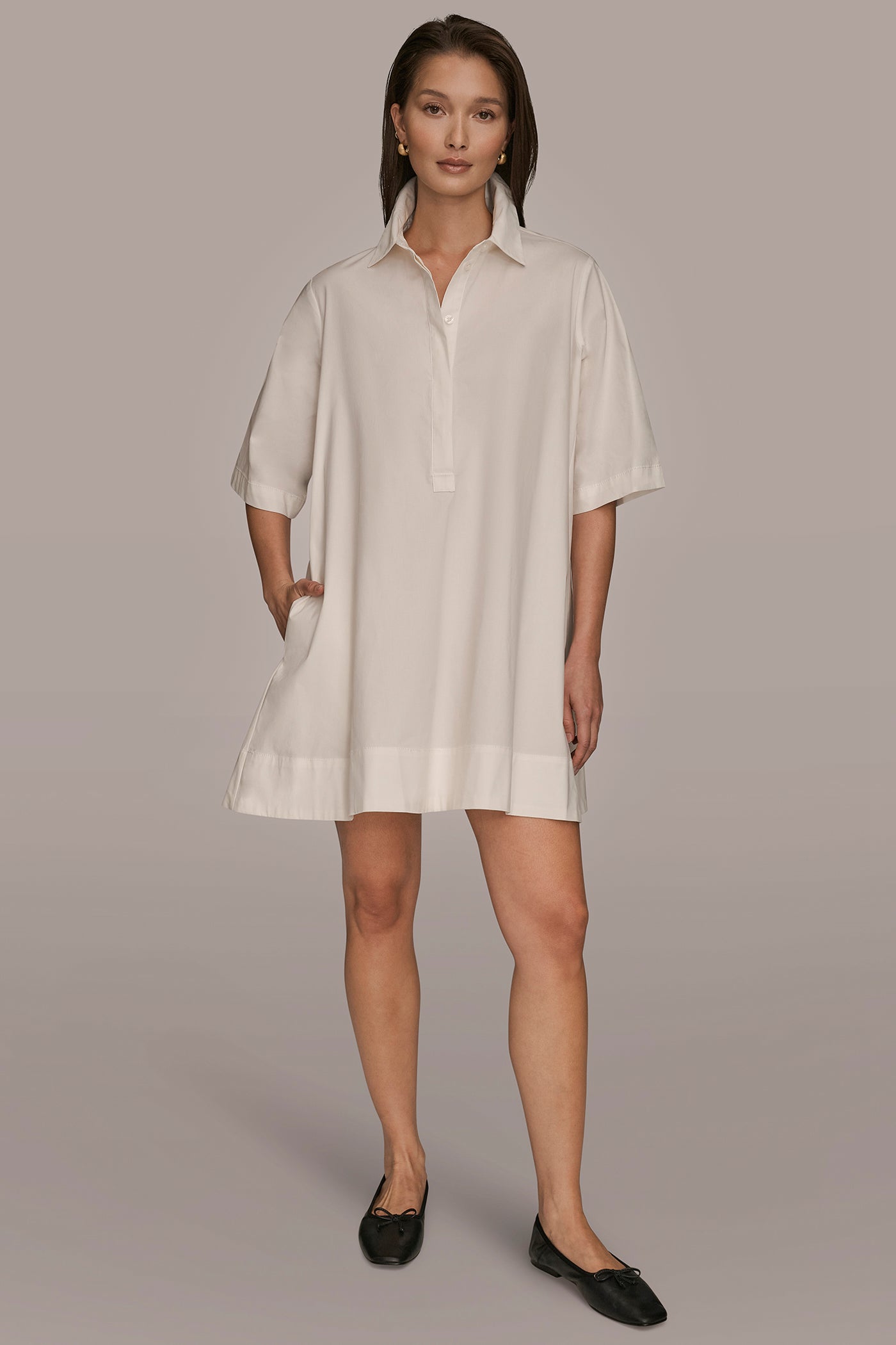 ELBOW SLEEVE SWING DRESS | View 1 | Dresses & Jumpsuits ELBOW SLEEVE SWING DRESS | View 1 | Dresses & Jumpsuits