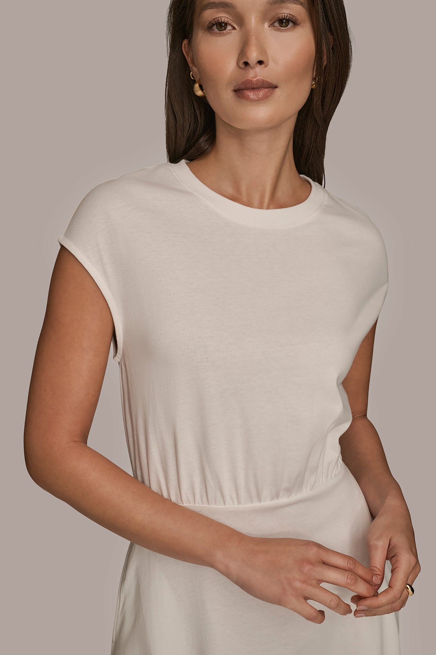 CAP SLEEVE CREW NECK DRESS VIEW 4 | Dresses & Jumpsuits CAP SLEEVE CREW NECK DRESS VIEW 4 | Dresses & Jumpsuits