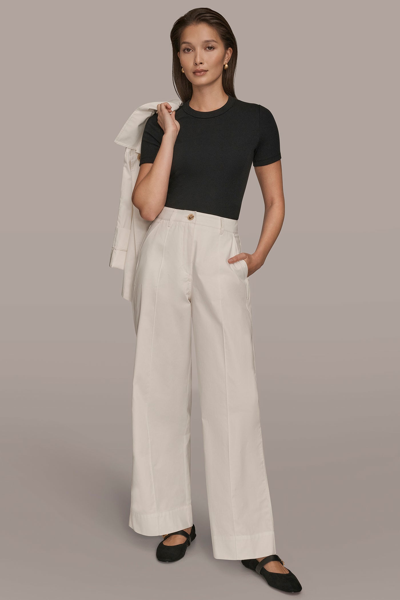 HIGH RISE PINTUCK TROUSER VIEW 5 HIGH RISE PINTUCK TROUSER VIEW 5