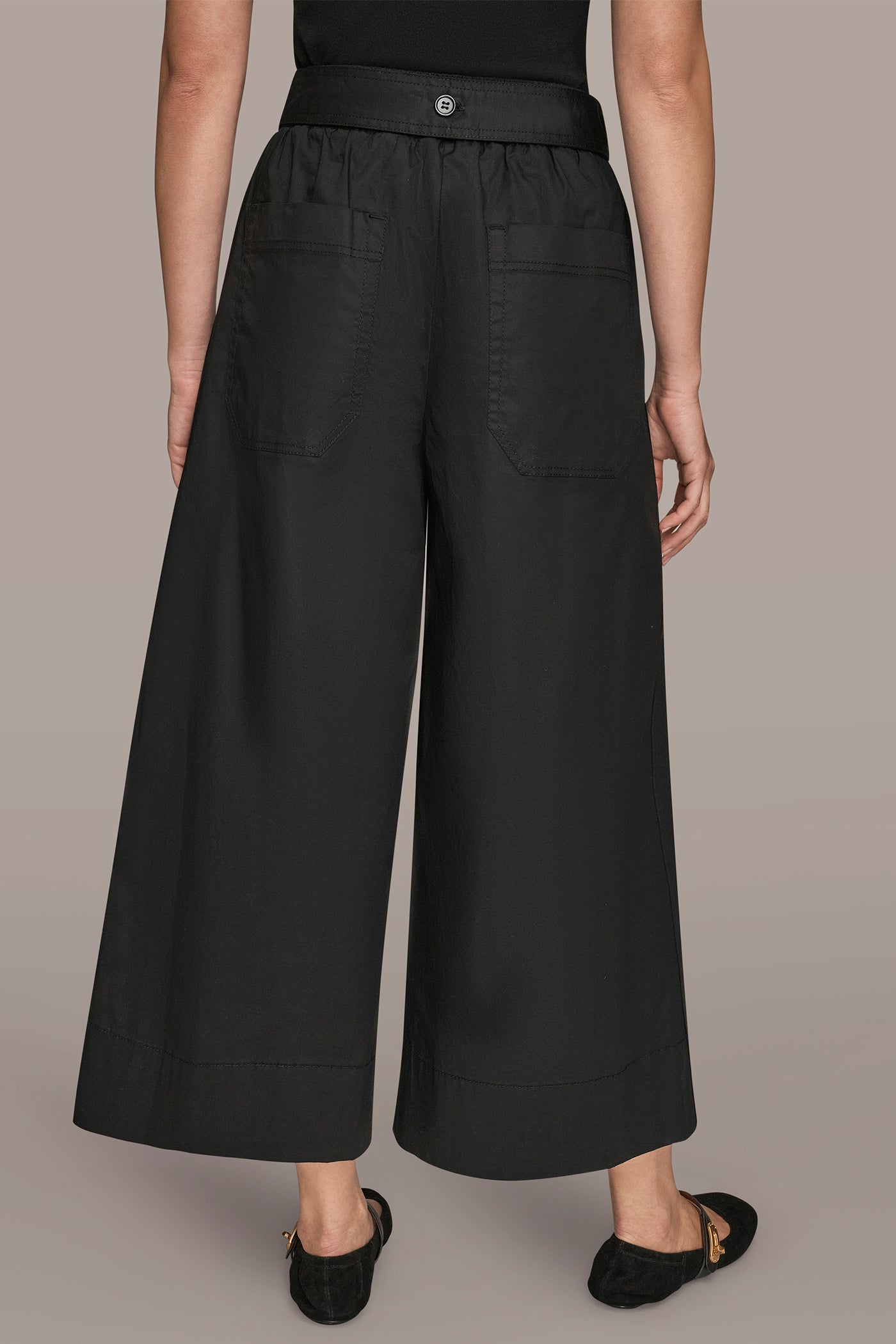 MID RISE SELF BELTED CROP PANT | View 2 | Donna Karan Weekend MID RISE SELF BELTED CROP PANT | View 2 | Donna Karan Weekend