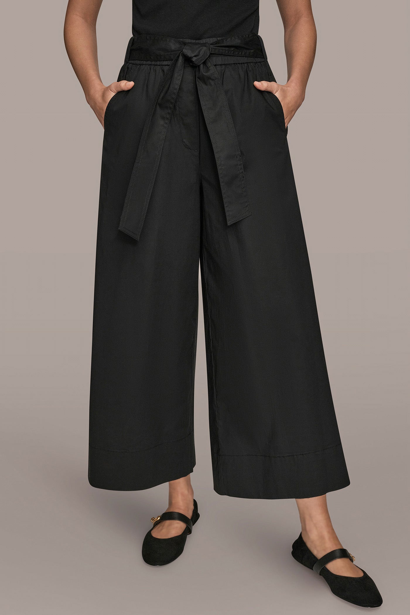 MID RISE SELF BELTED CROP PANT | View 1 | Donna Karan Weekend MID RISE SELF BELTED CROP PANT | View 1 | Donna Karan Weekend