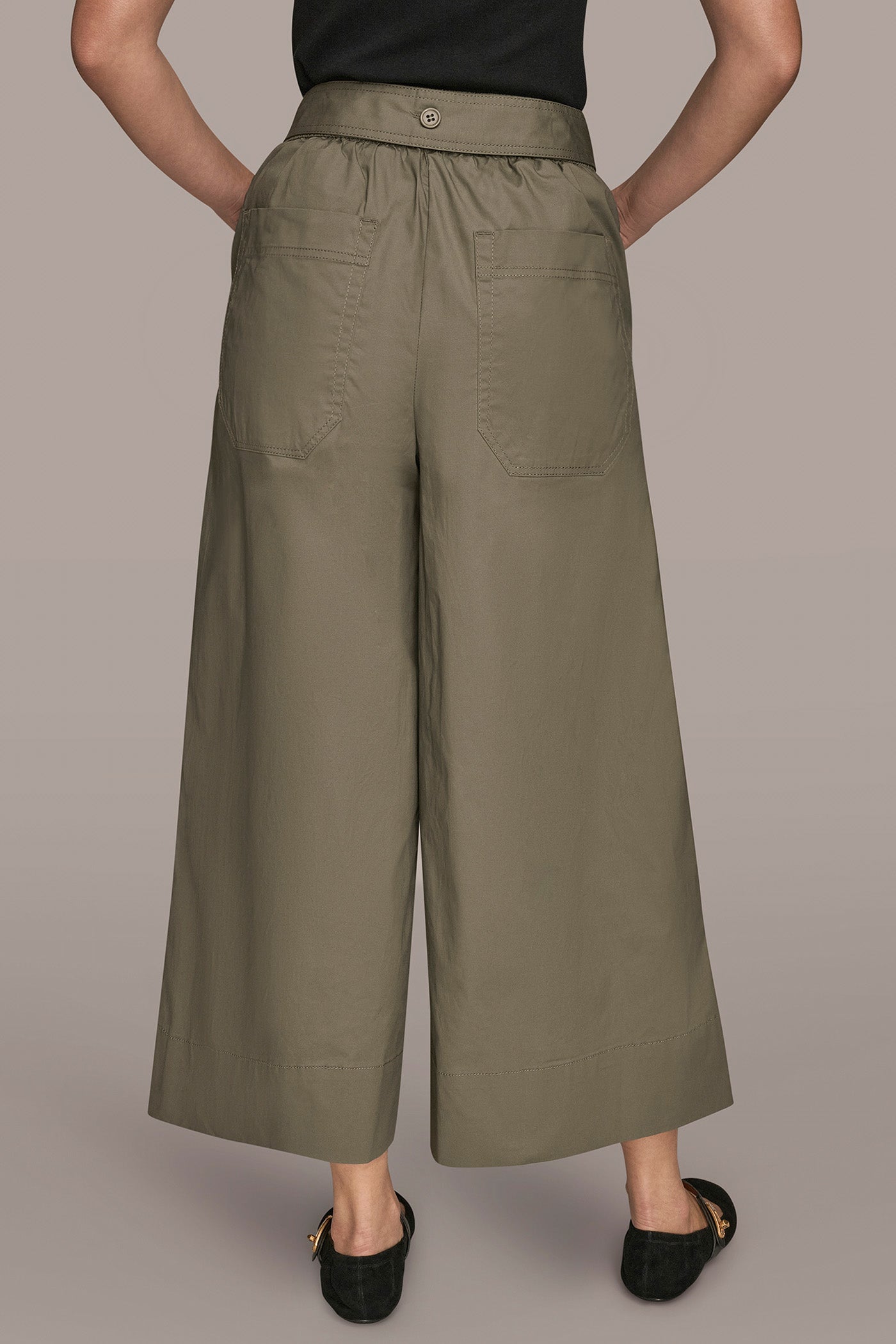 MID RISE SELF BELTED CROP PANT | View 2 | Donna Karan Weekend MID RISE SELF BELTED CROP PANT | View 2 | Donna Karan Weekend