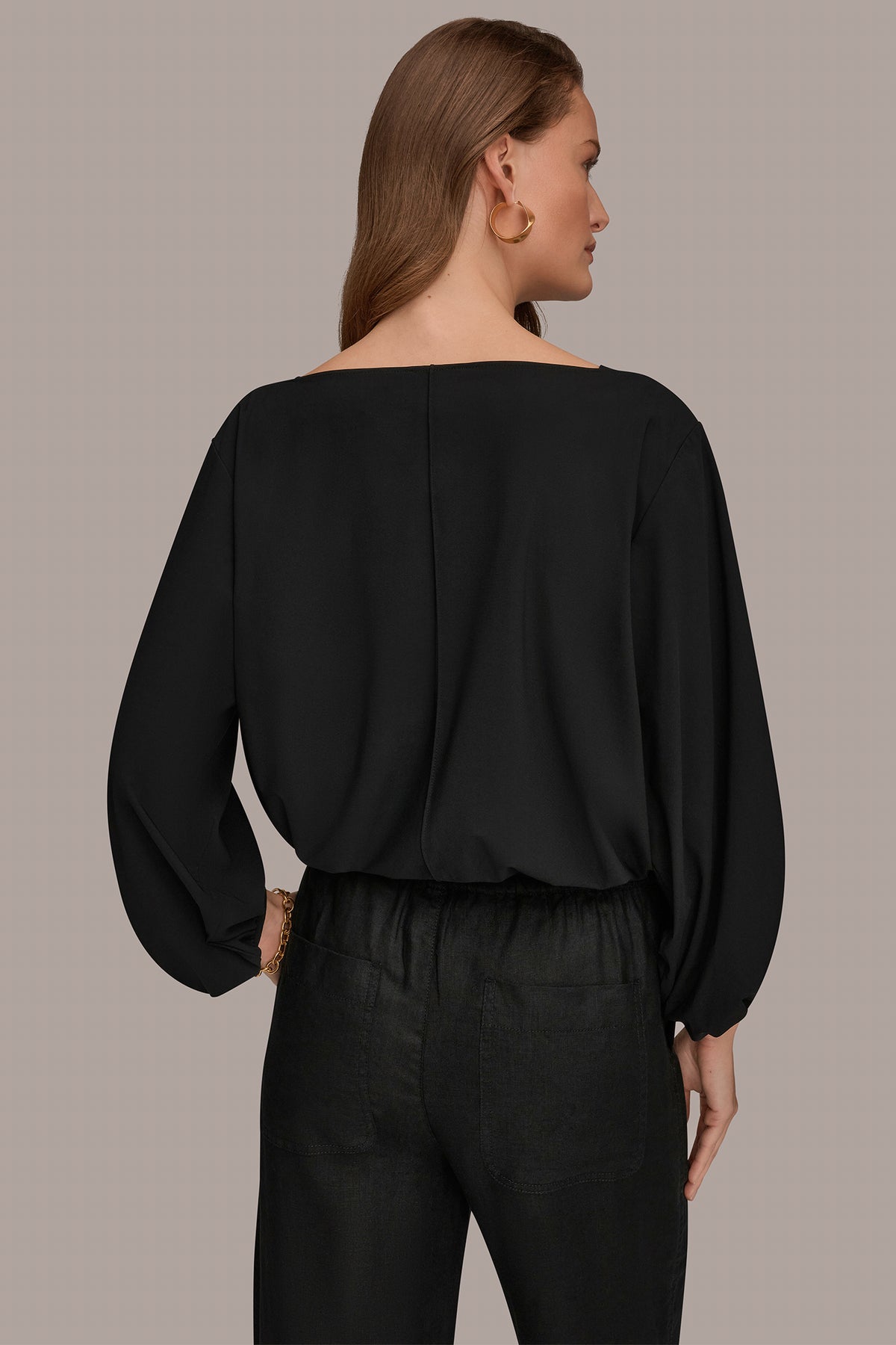 The Modern Travel Balloon Sleeve Blouse | BlousePullover | Donna Karan