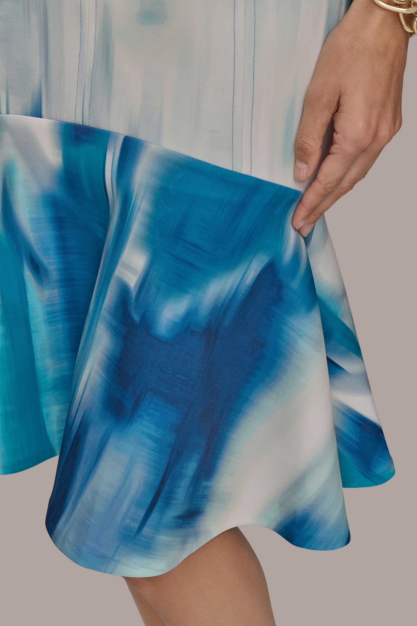 ABSTRACT PRINT MIDI SHEATH DRESS VIEW 7 ABSTRACT PRINT MIDI SHEATH DRESS VIEW 7