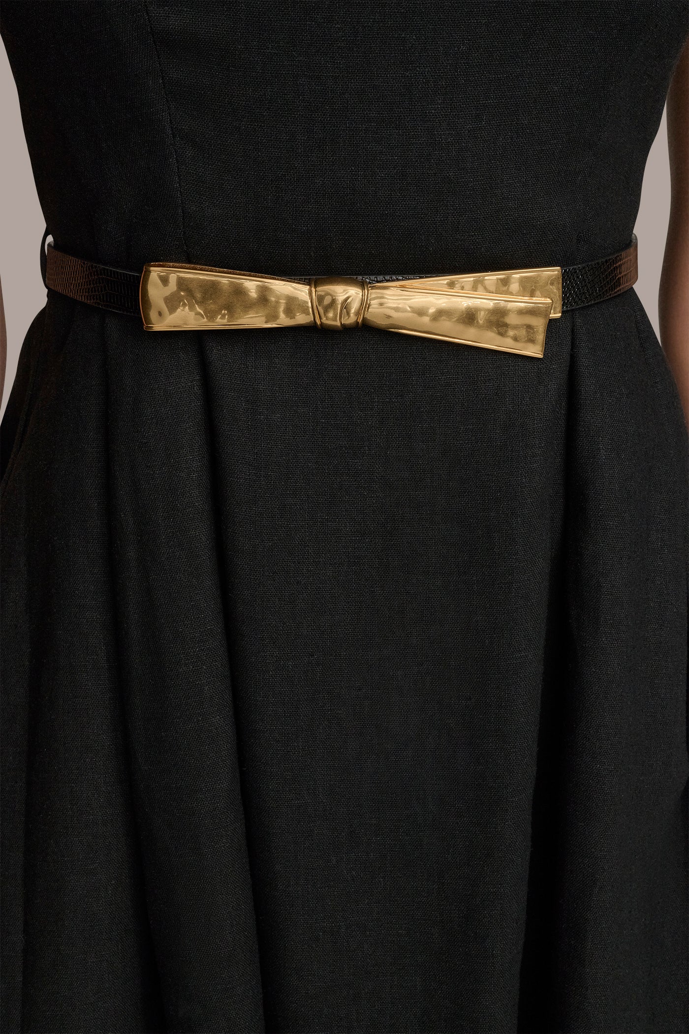 BELTED SQUARE-NECK DRESS VIEW 6 | Black Dresses BELTED SQUARE-NECK DRESS VIEW 6 | Black Dresses