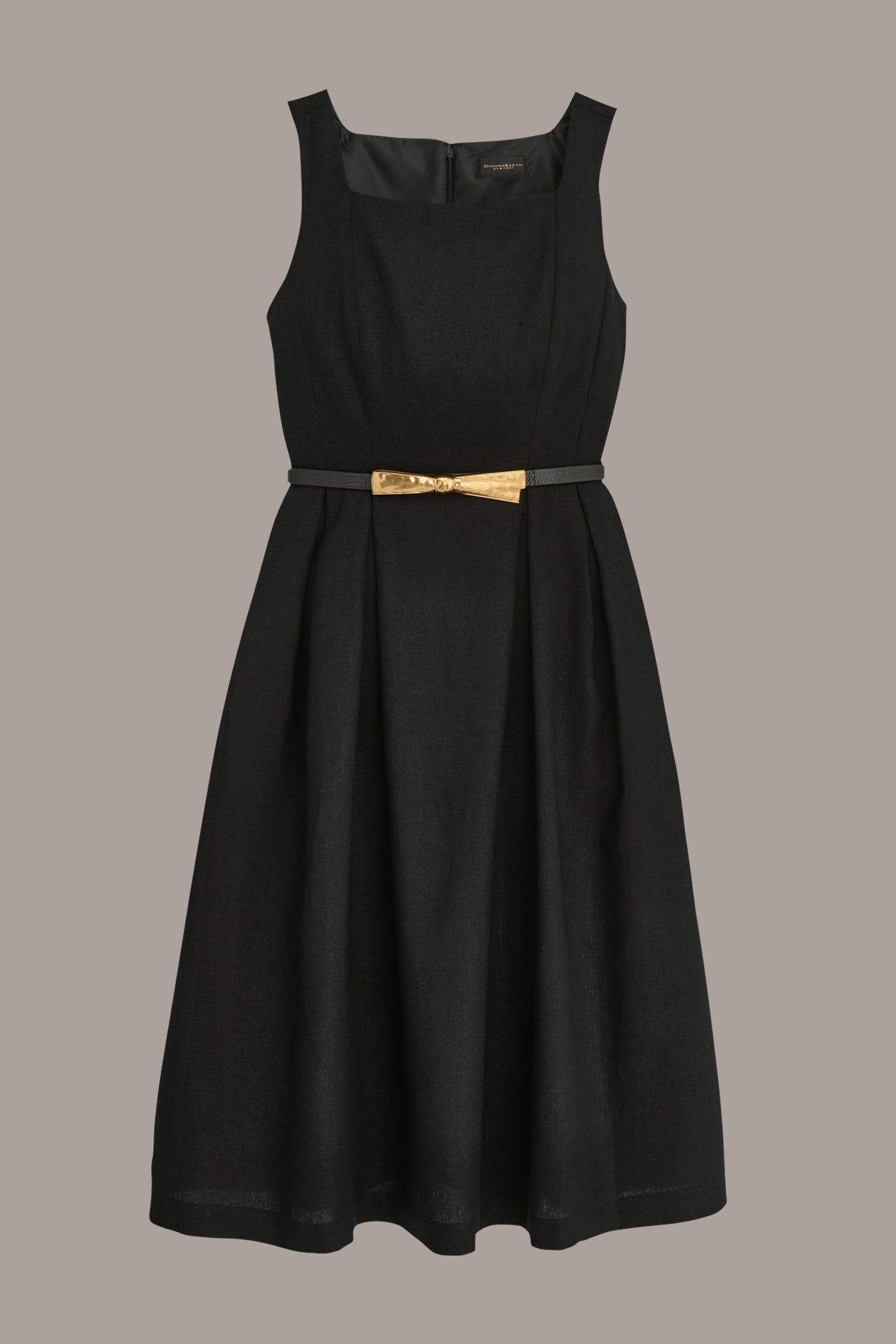 BELTED SQUARE-NECK DRESS VIEW 7 | Black Dresses BELTED SQUARE-NECK DRESS VIEW 7 | Black Dresses