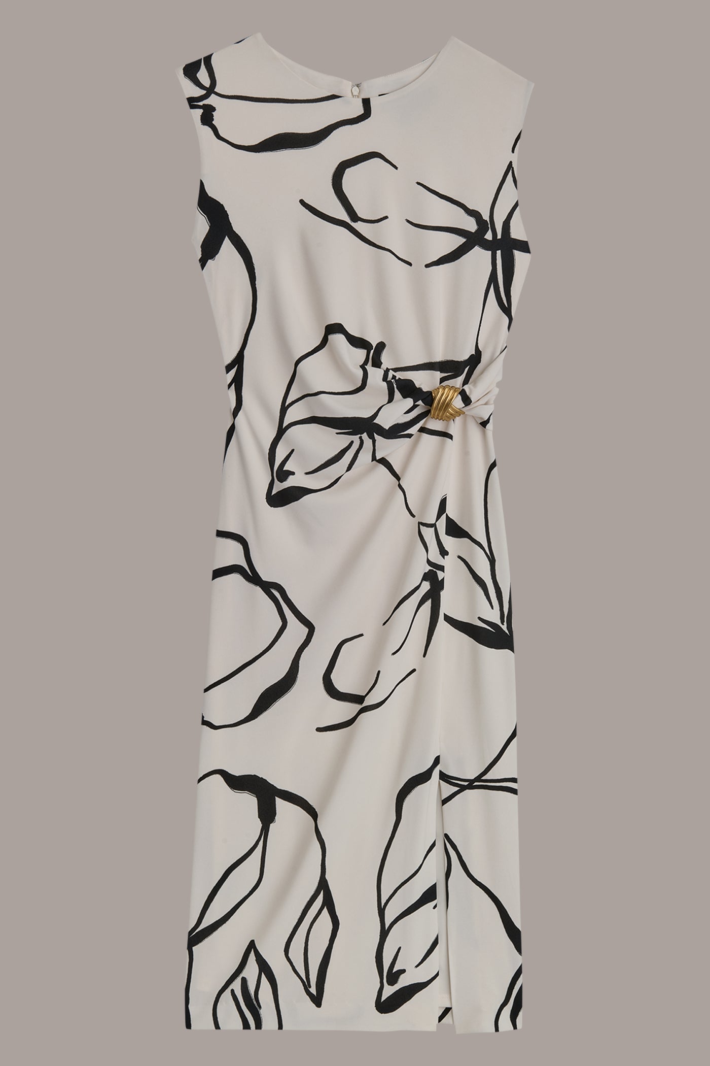 PRINTED GATHERED SHEATH DRESS VIEW 8 PRINTED GATHERED SHEATH DRESS VIEW 8
