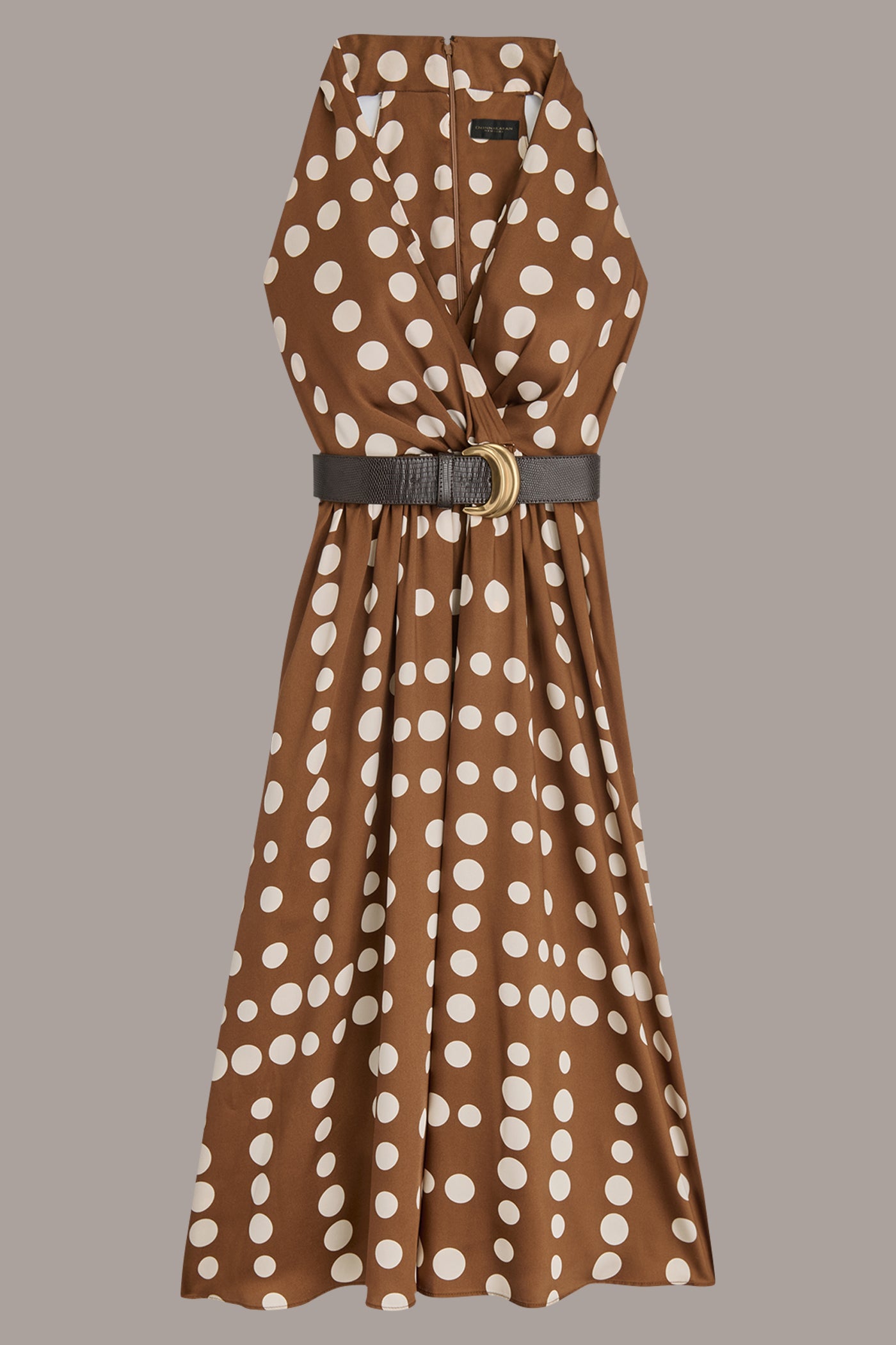 BELTED POLKA-DOT WRAP-EFFECT MIDI DRESS VIEW 7 | Essential Dresses BELTED POLKA-DOT WRAP-EFFECT MIDI DRESS VIEW 7 | Essential Dresses