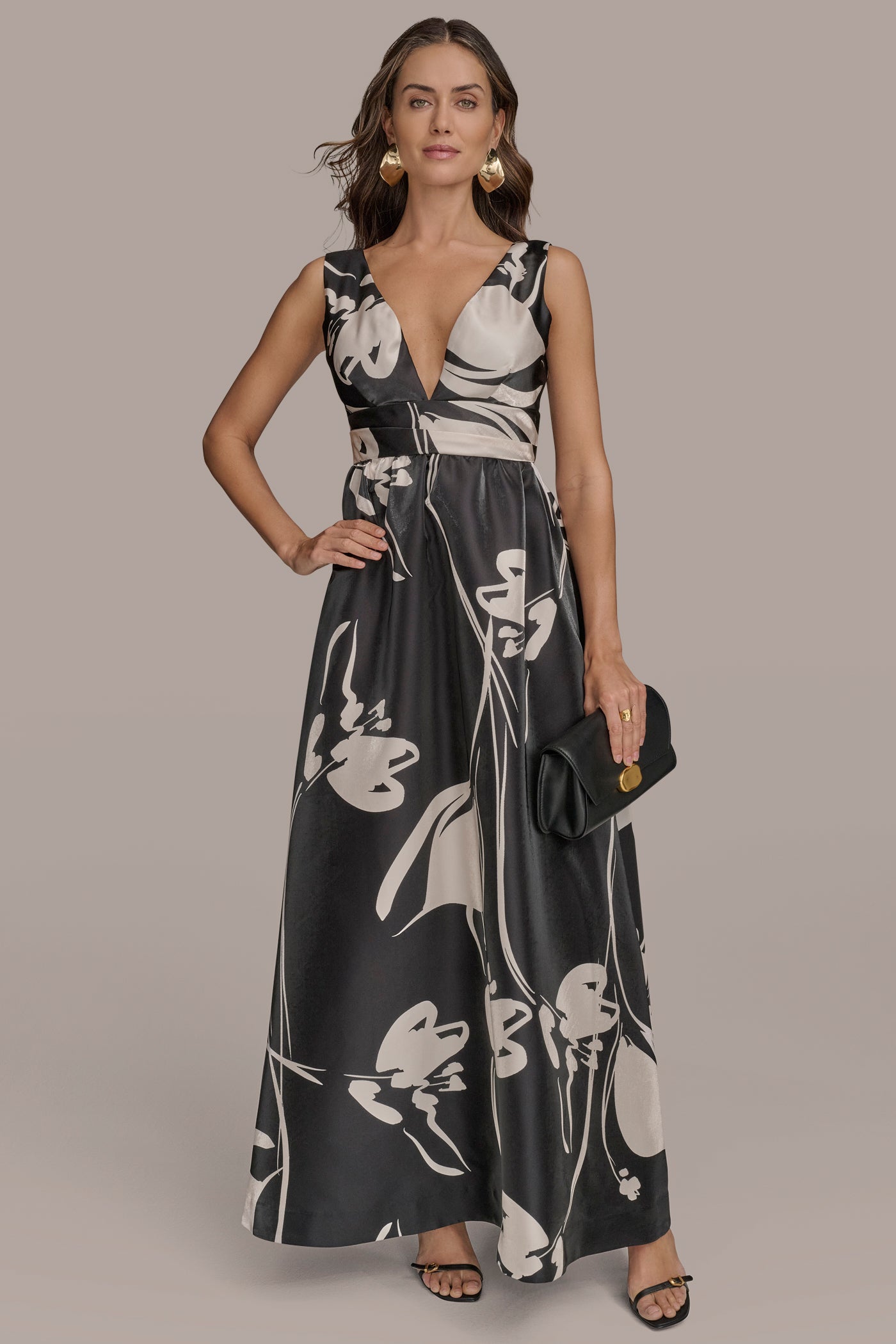 FLORAL SHIMMER MIKADO BALL GOWN VIEW 5 | Black Dresses FLORAL SHIMMER MIKADO BALL GOWN VIEW 5 | Black Dresses