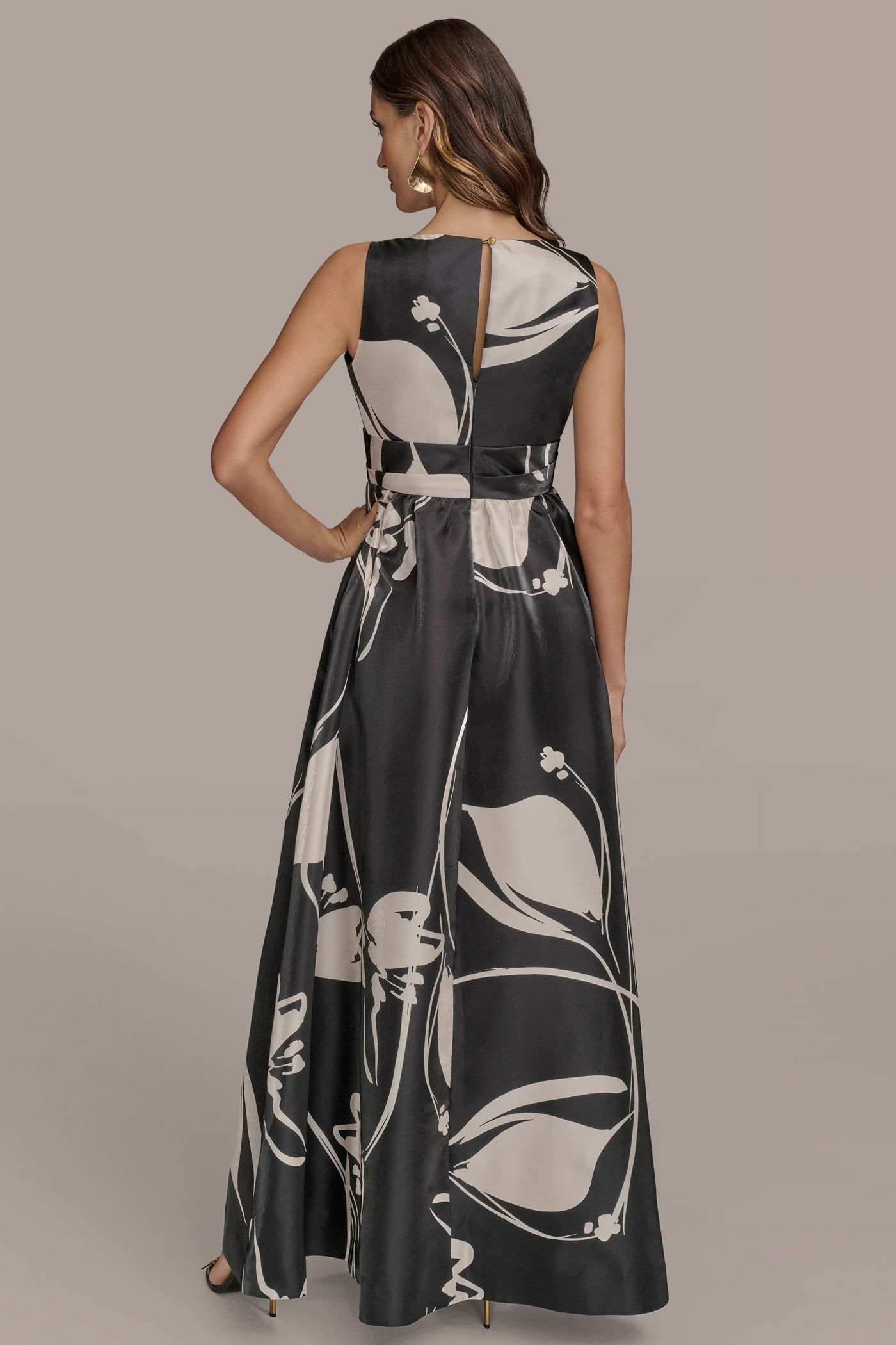 FLORAL SHIMMER MIKADO BALL GOWN | View 2 | Black Dresses FLORAL SHIMMER MIKADO BALL GOWN | View 2 | Black Dresses