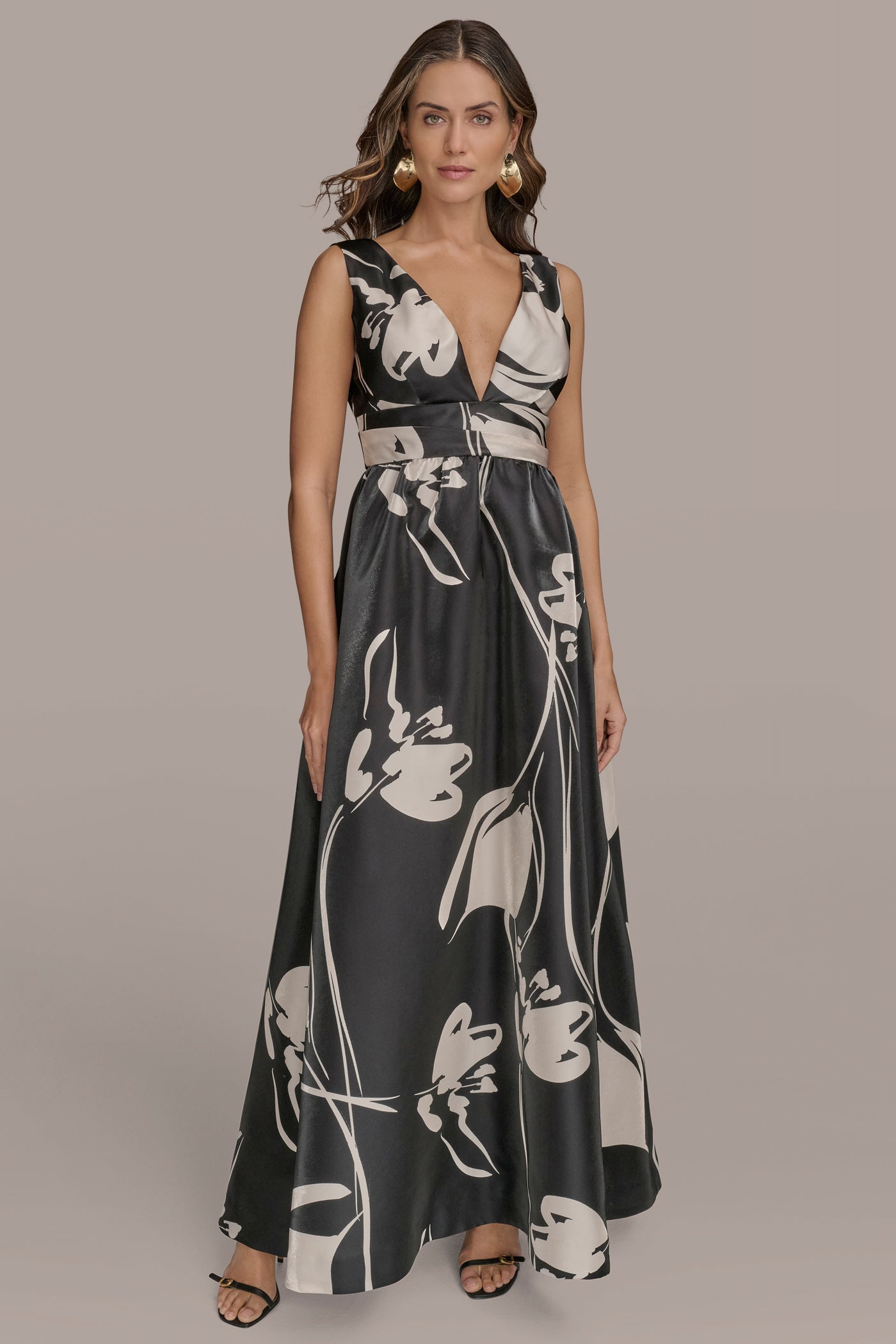 FLORAL SHIMMER MIKADO BALL GOWN | View 1 | Black Dresses FLORAL SHIMMER MIKADO BALL GOWN | View 1 | Black Dresses