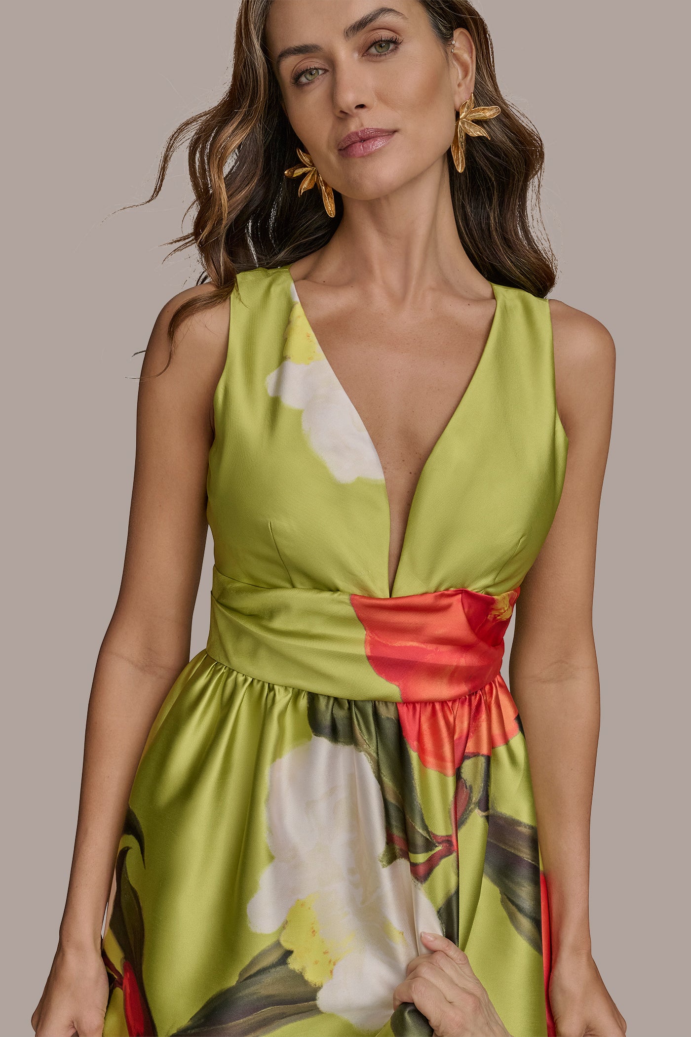 FLORAL MIKADO GOWN VIEW 7 FLORAL MIKADO GOWN VIEW 7