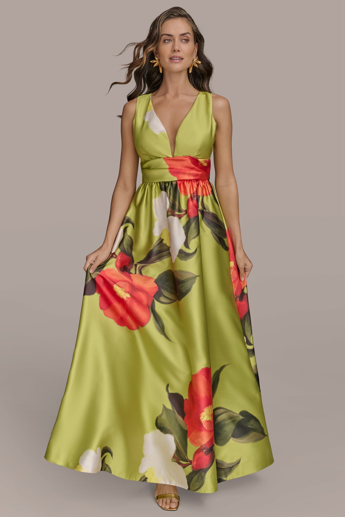 FLORAL MIKADO GOWN VIEW 5 FLORAL MIKADO GOWN VIEW 5