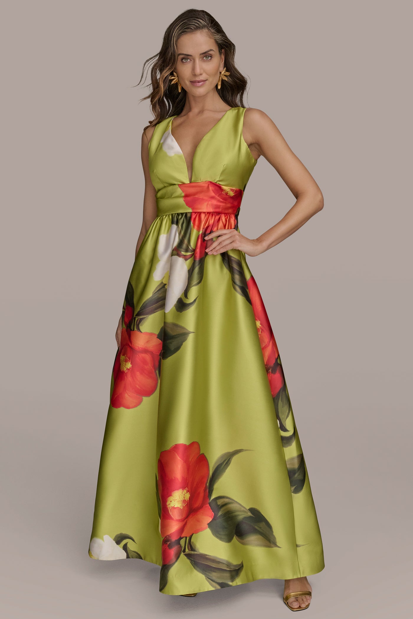 FLORAL MIKADO GOWN VIEW 4 FLORAL MIKADO GOWN VIEW 4