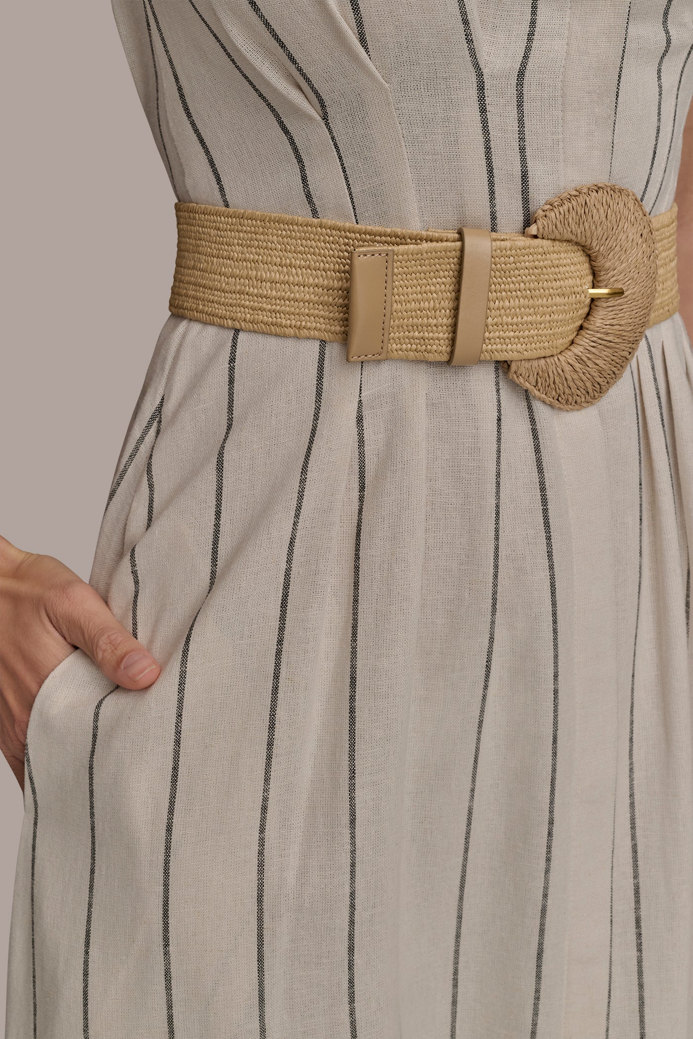 STRIPED LINEN-BLEND MIDI DRESS VIEW 6 | Essential Dresses STRIPED LINEN-BLEND MIDI DRESS VIEW 6 | Essential Dresses
