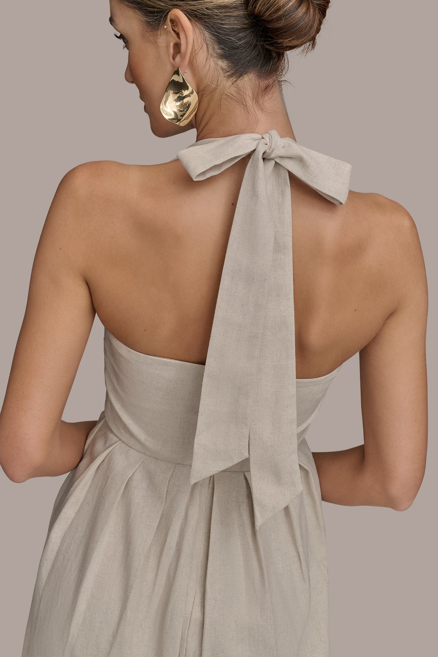 PLEATED HALTERNECK MIDI DRESS VIEW 8 | Essential Dresses PLEATED HALTERNECK MIDI DRESS VIEW 8 | Essential Dresses
