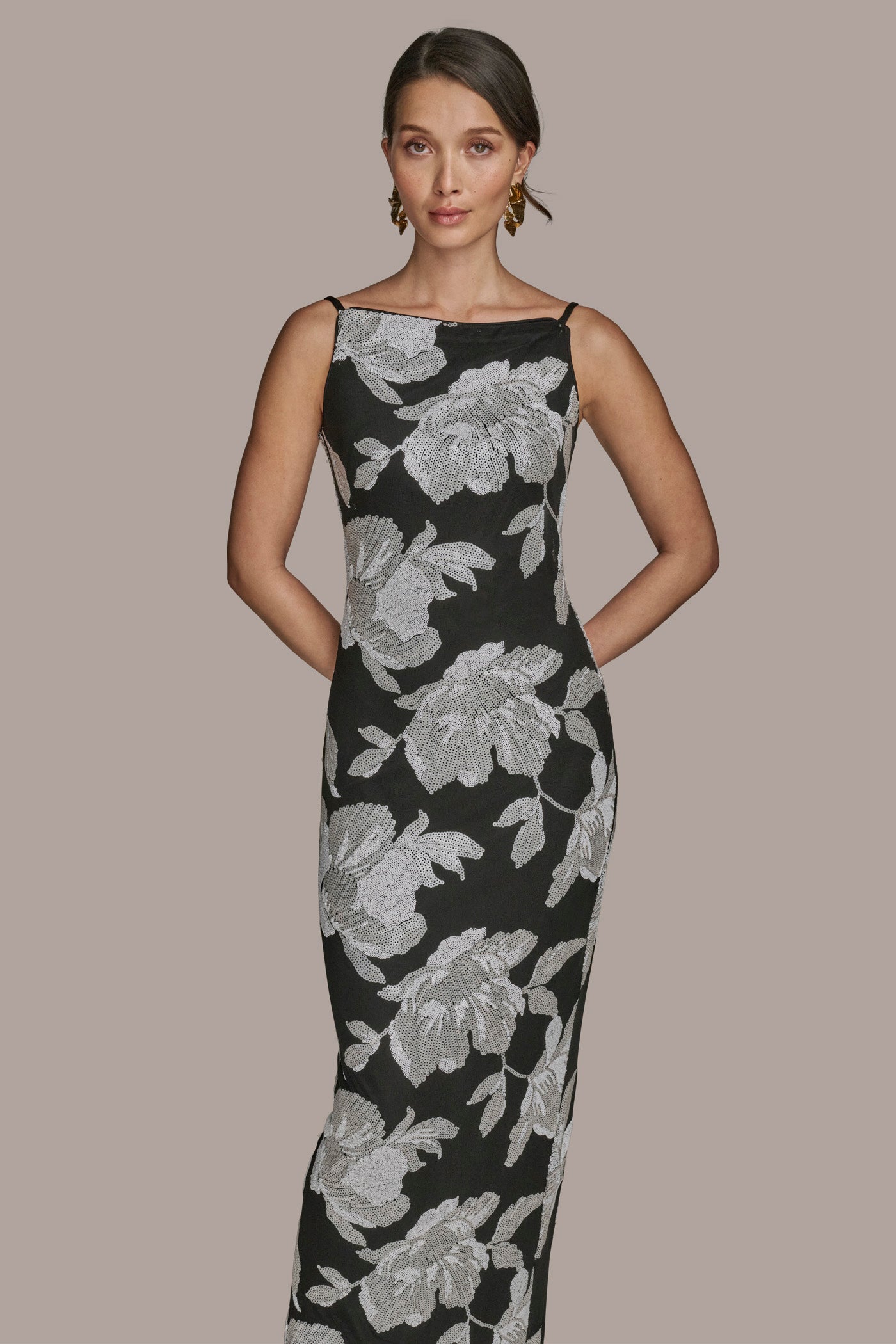 FLORAL SEQUIN MESH GOWN VIEW 5 | Dresses & Jumpsuits FLORAL SEQUIN MESH GOWN VIEW 5 | Dresses & Jumpsuits