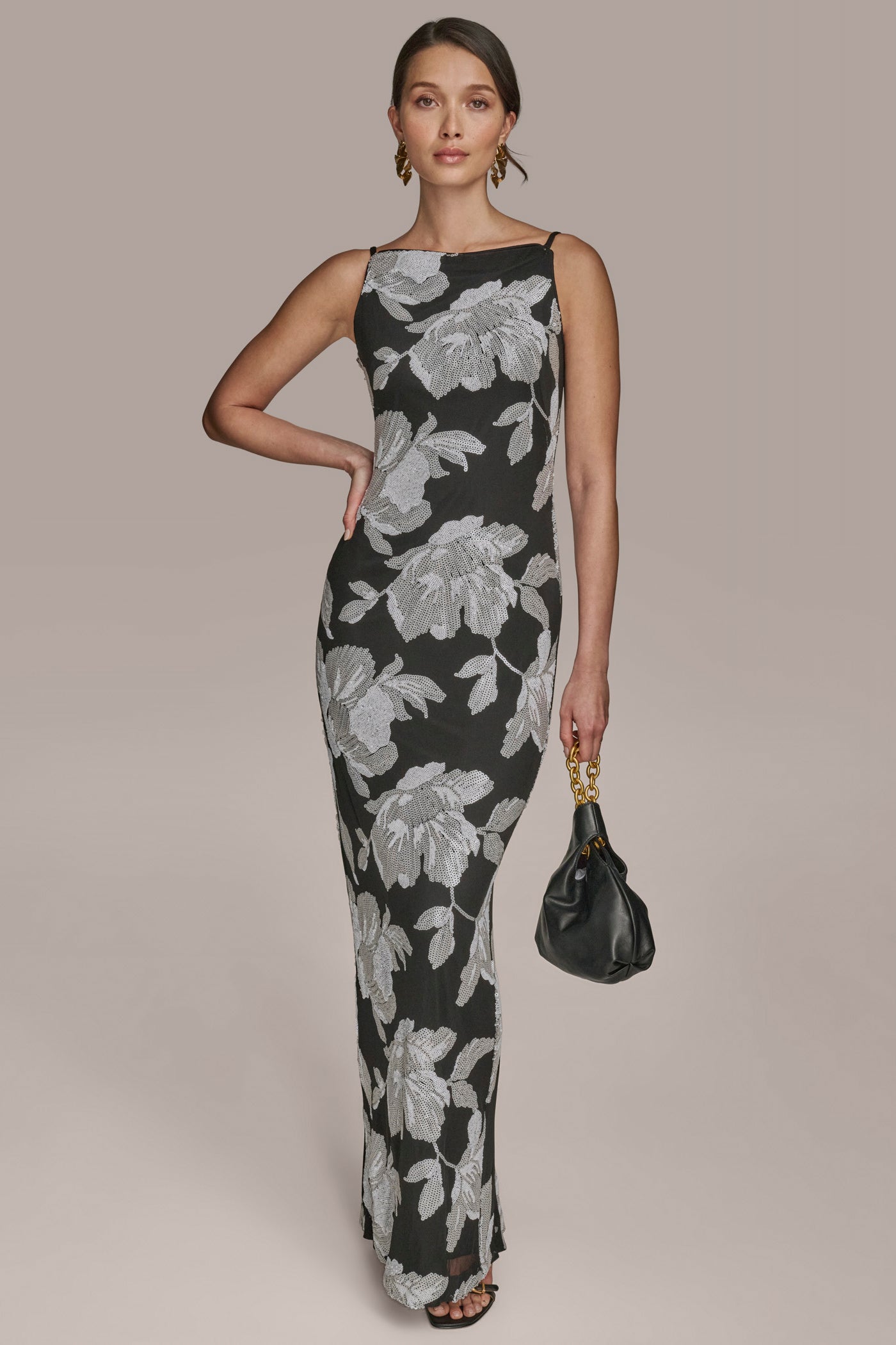 FLORAL SEQUIN MESH GOWN VIEW 4 | Dresses & Jumpsuits FLORAL SEQUIN MESH GOWN VIEW 4 | Dresses & Jumpsuits