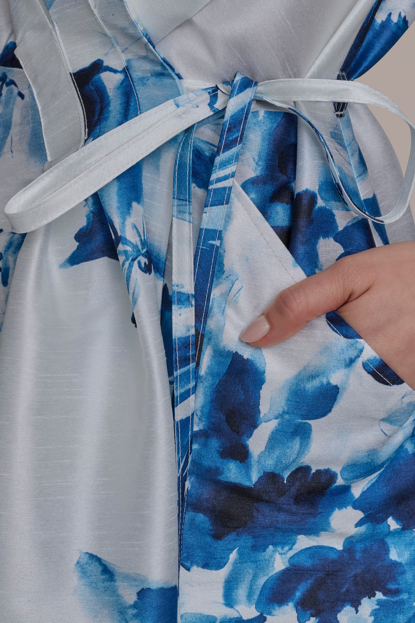 FLORAL DUPIONI MIDI WRAP DRESS VIEW 6 | Essential Dresses FLORAL DUPIONI MIDI WRAP DRESS VIEW 6 | Essential Dresses