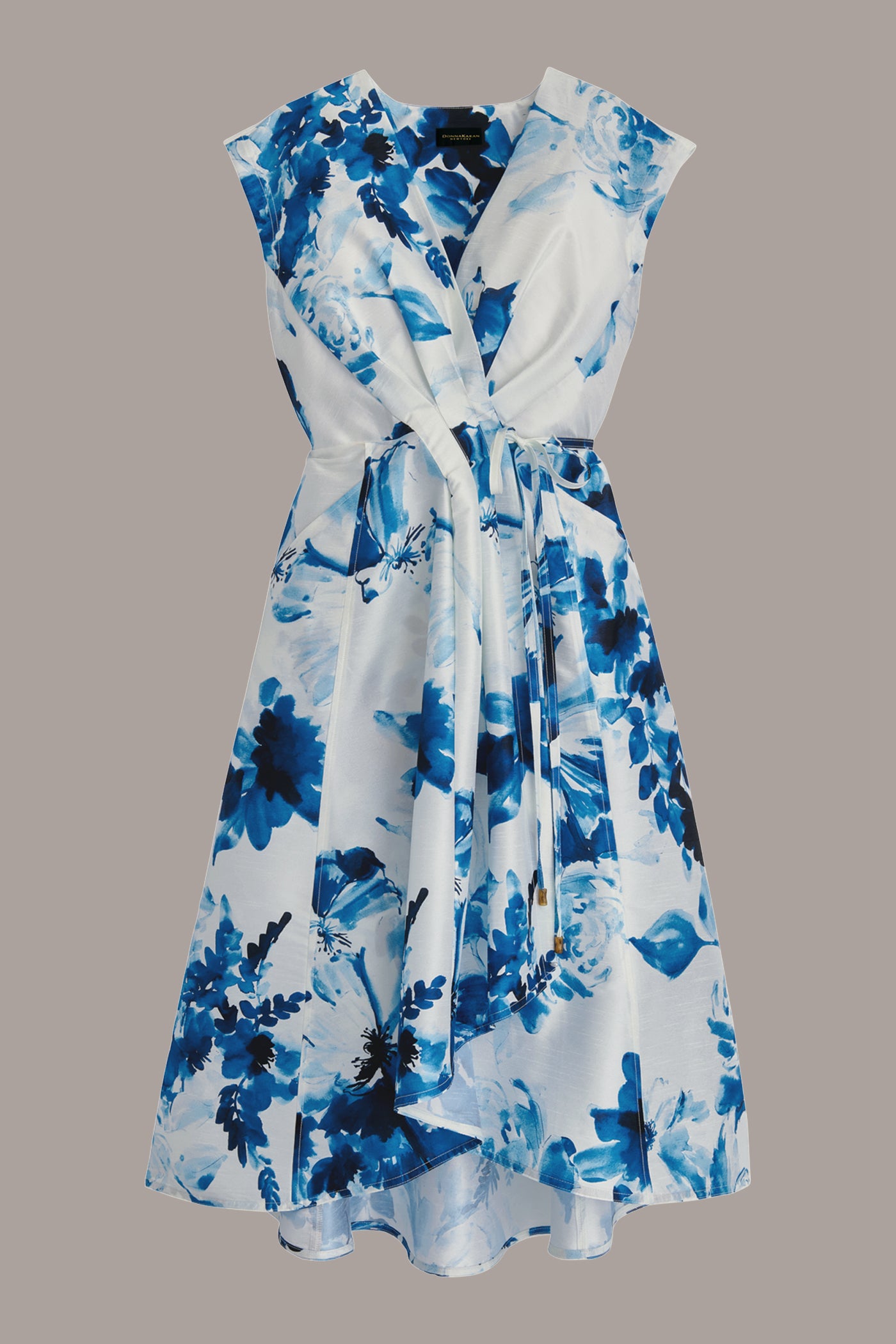 FLORAL DUPIONI MIDI WRAP DRESS VIEW 7 | Essential Dresses FLORAL DUPIONI MIDI WRAP DRESS VIEW 7 | Essential Dresses