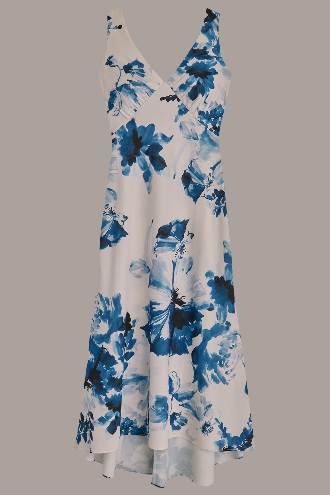 V-NECK FLORAL A LINE MIDI DRESS VIEW 8 V-NECK FLORAL A LINE MIDI DRESS VIEW 8