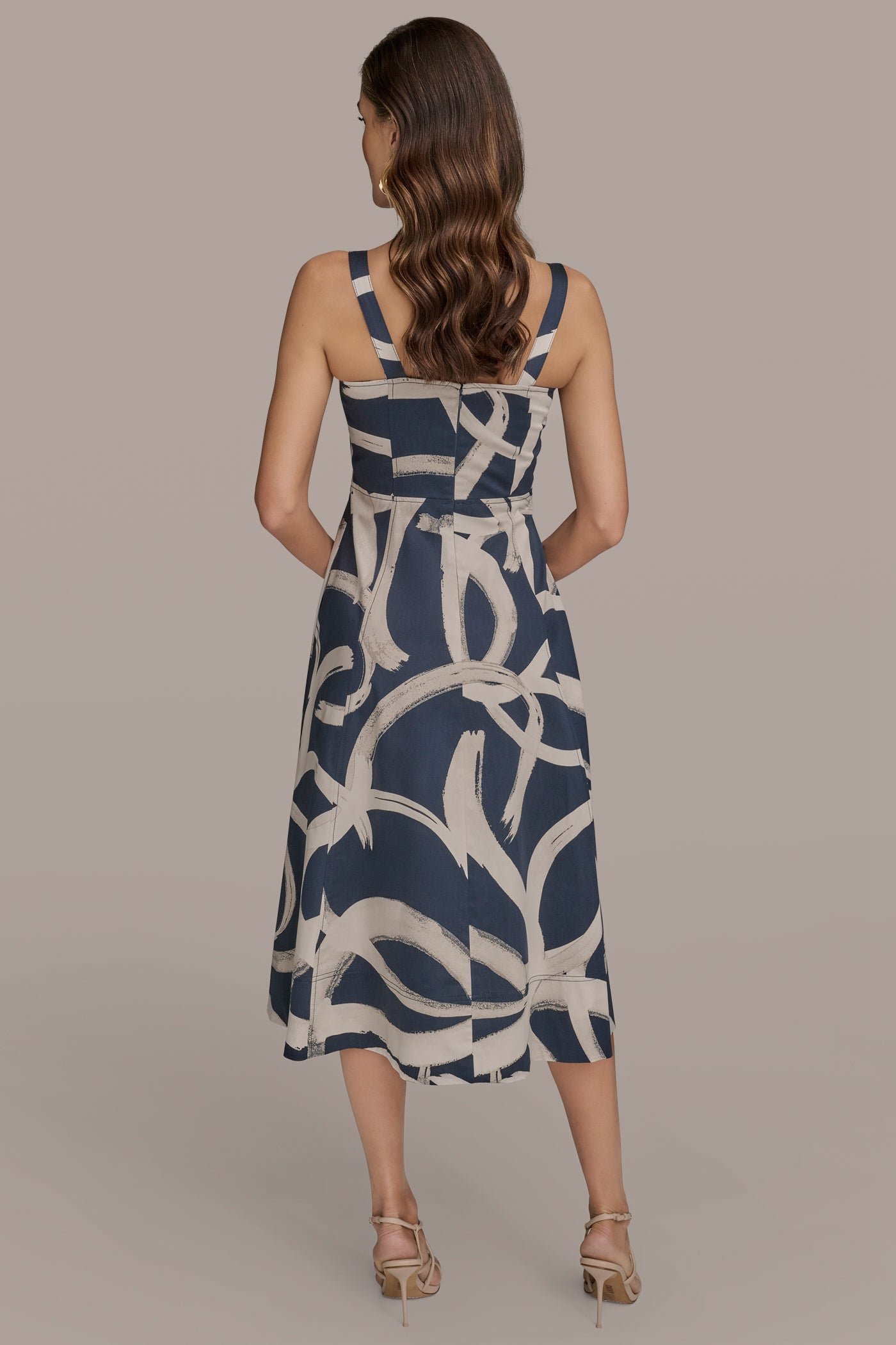 TWO-TONE ABSTRACT PRINT MIDI DRESS | View 2 | Essential Dresses TWO-TONE ABSTRACT PRINT MIDI DRESS | View 2 | Essential Dresses